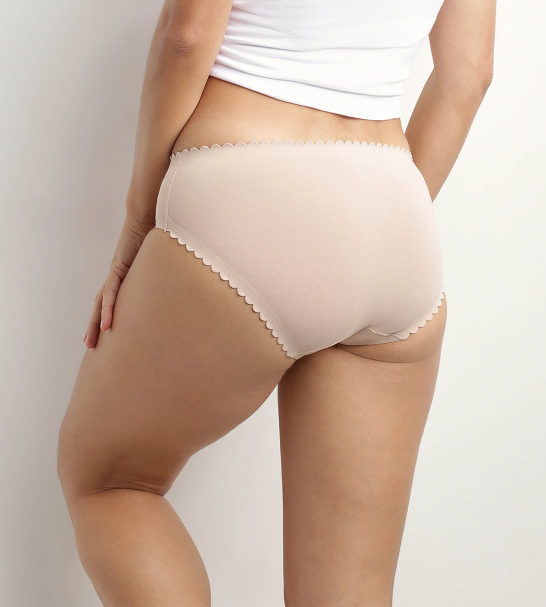 DIM Pack de 2 braguitas de algodón elástico Nude y Negro Body Touch Easy