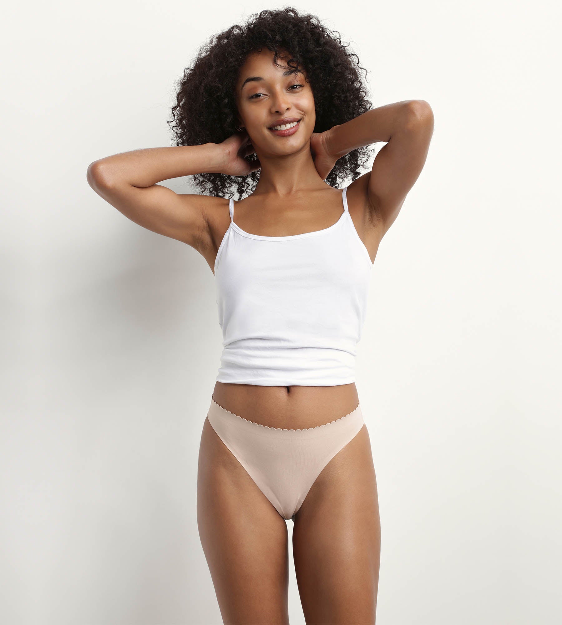 DIM Pack de 2 bragas brasileñas de mujer en microfibra Nude y Negro Body Touch Easy