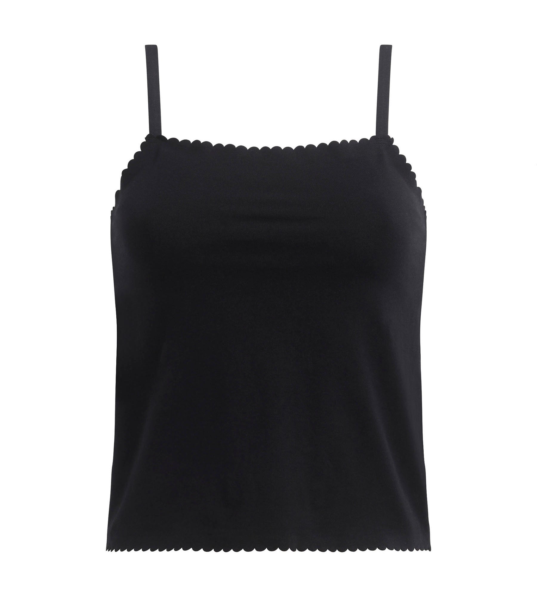 DIM Camiseta de interior de algodón elástico Negro Body Touch Easy
