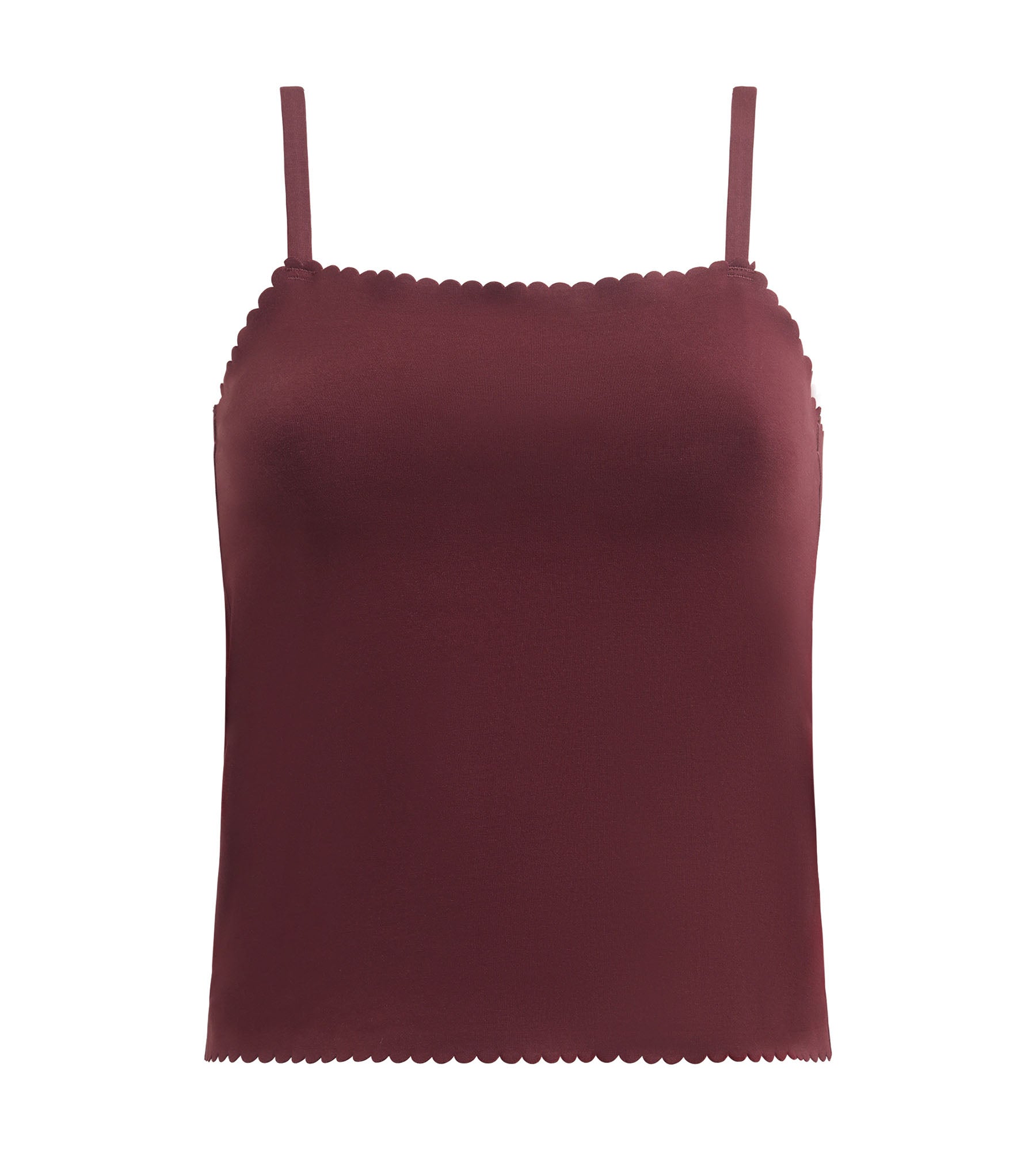 DIM Camiseta de algodón elástico sin costuras Burdeos Body Touch Easy