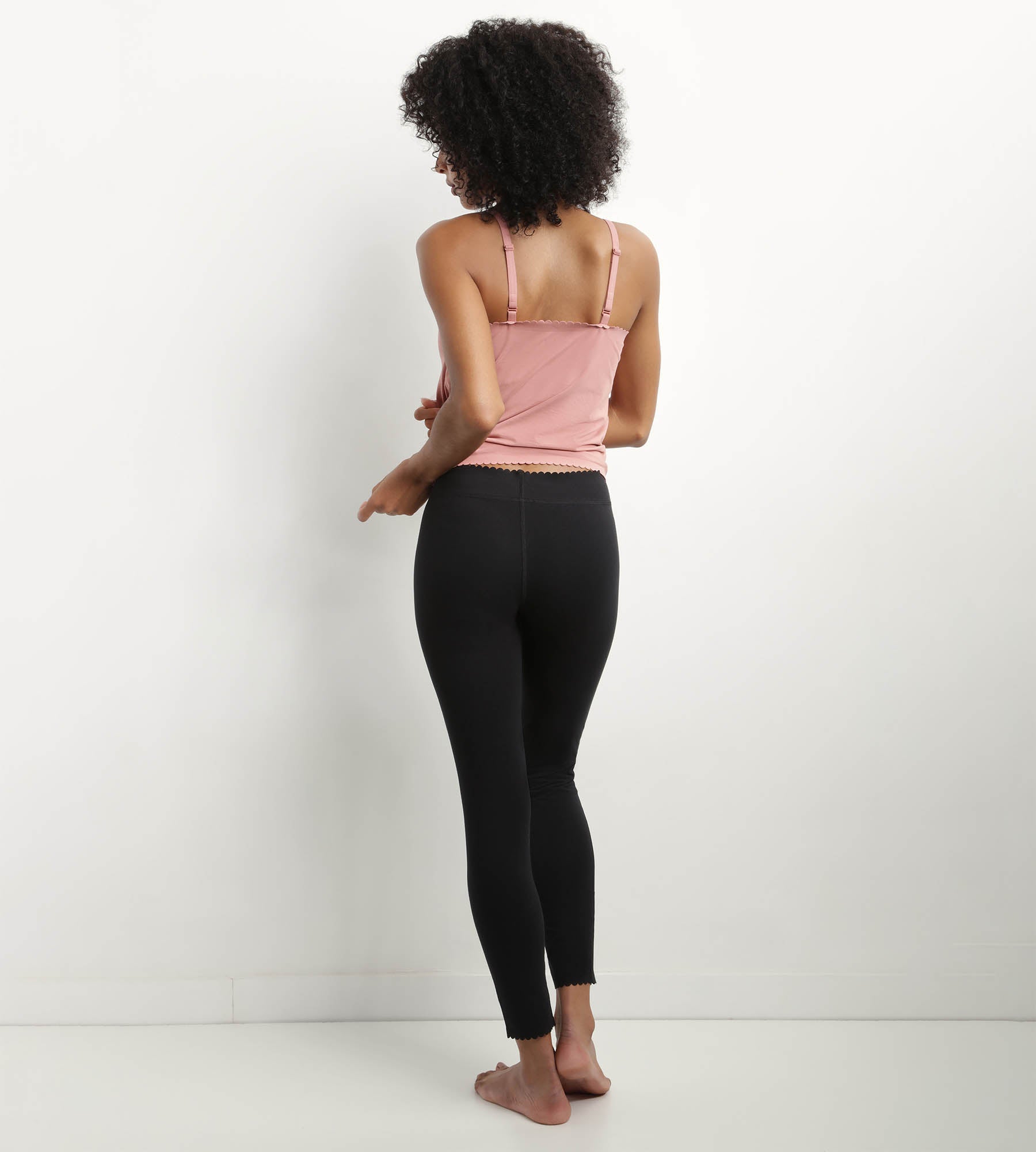 DIM Leggings de algodón elástico sin costuras Negro Body Touch Easy