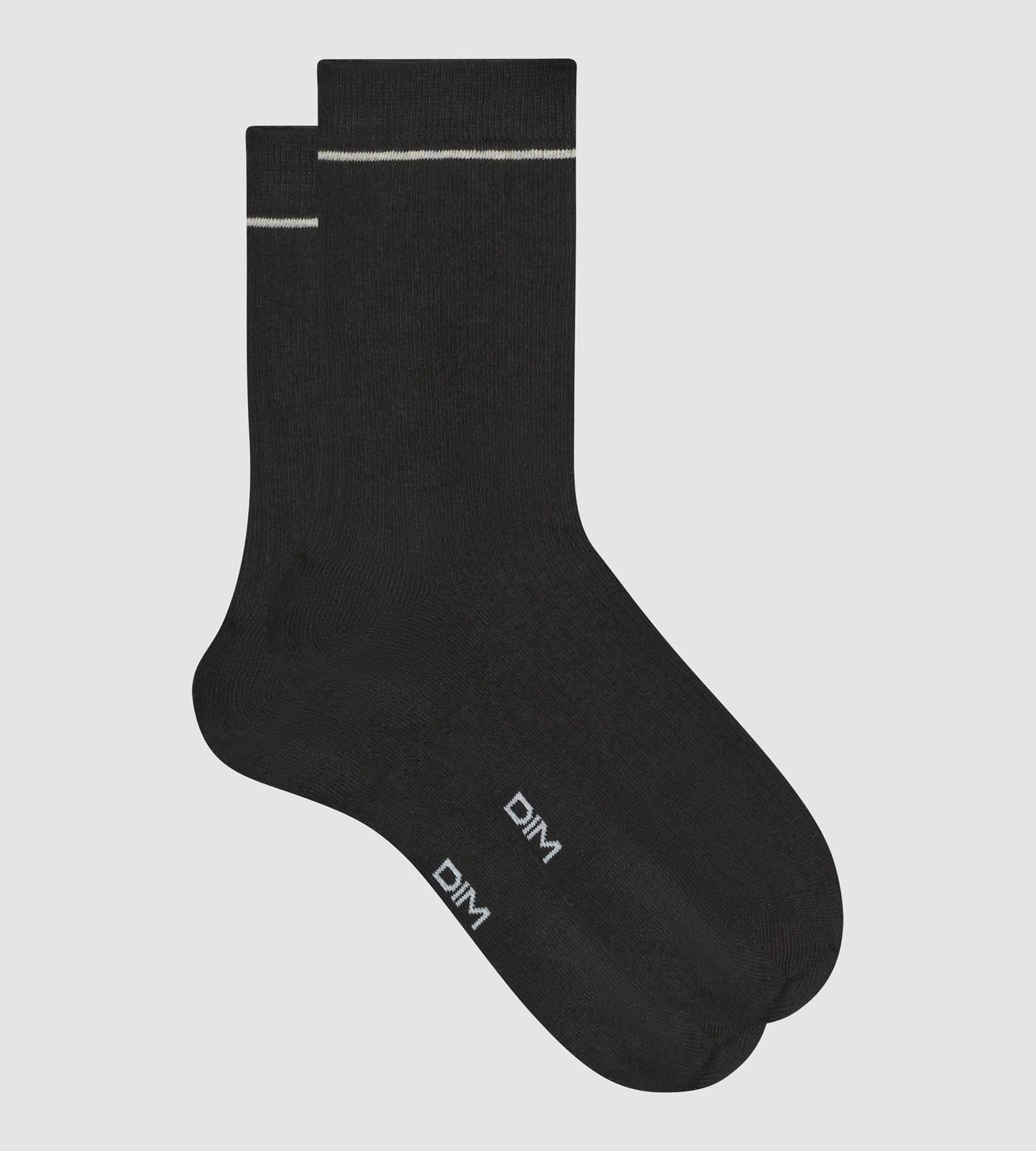 DIM Calcetines unisex de algodón modal acanalado Negro Dim Icons