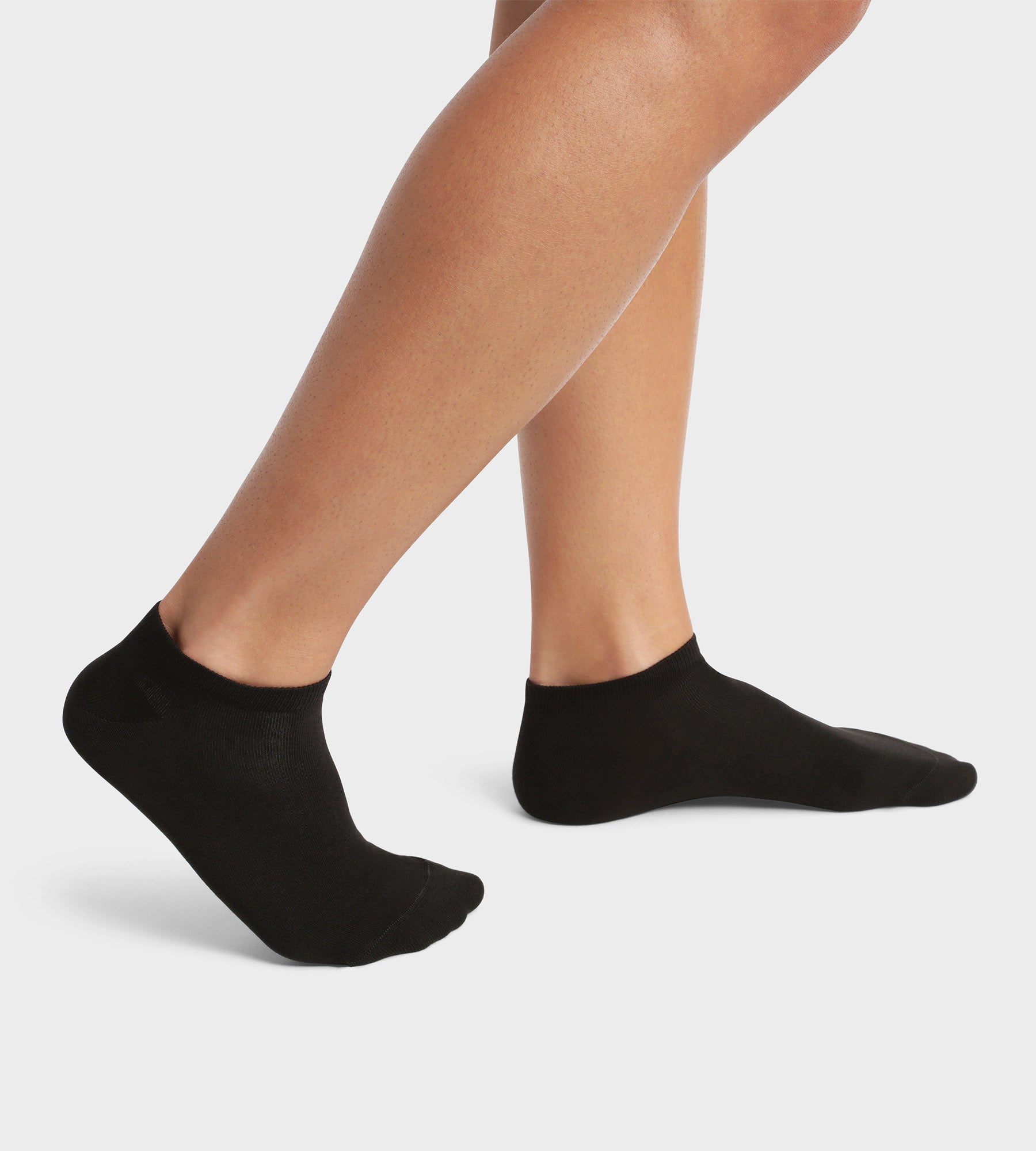 DIM Pack de 2 pares de calcetines bajos de hombre de algodón orgánico Negro Dim Good