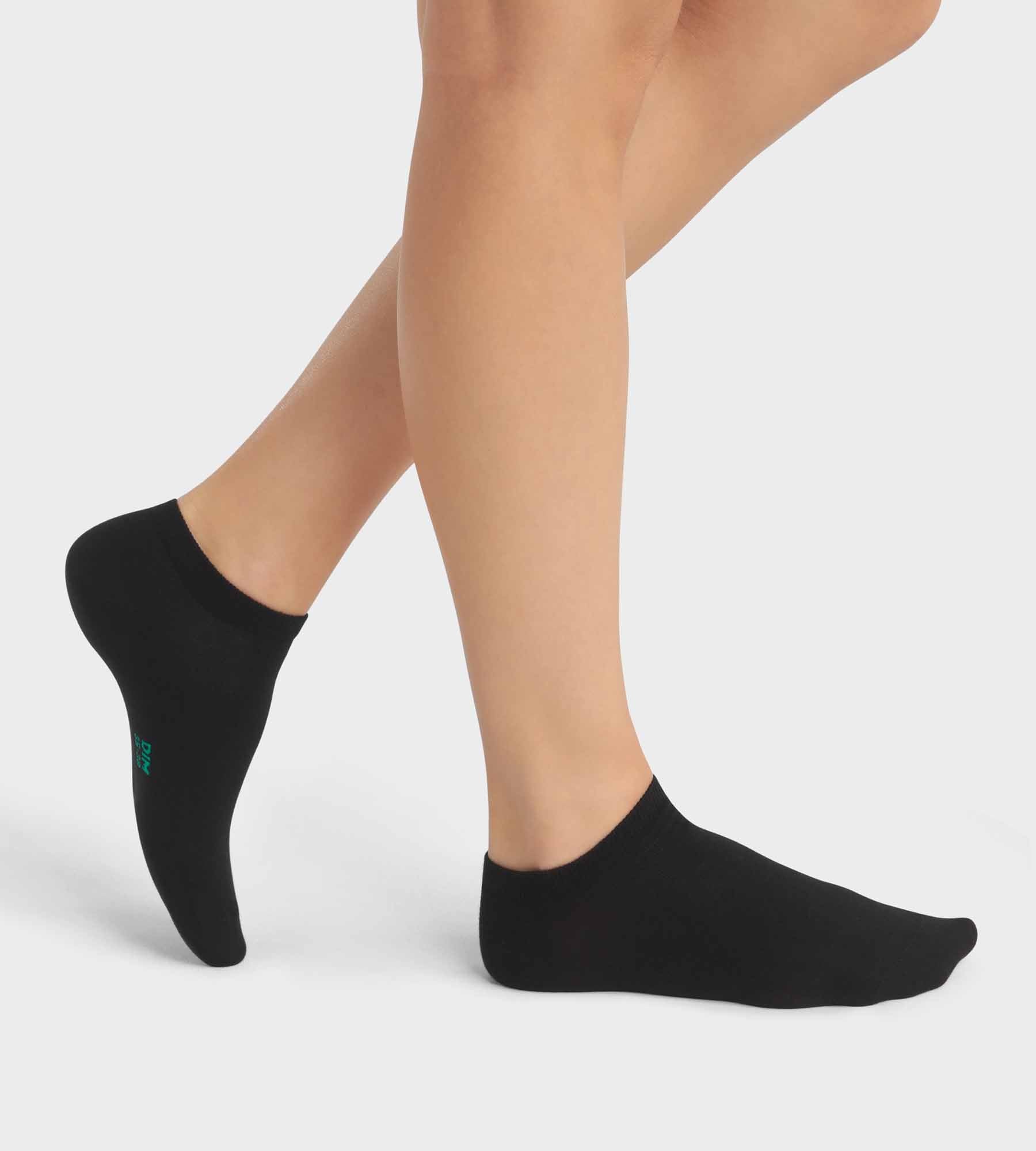 DIM Pack de 2 pares de pinquis de algodón orgánico Negro Dim Good