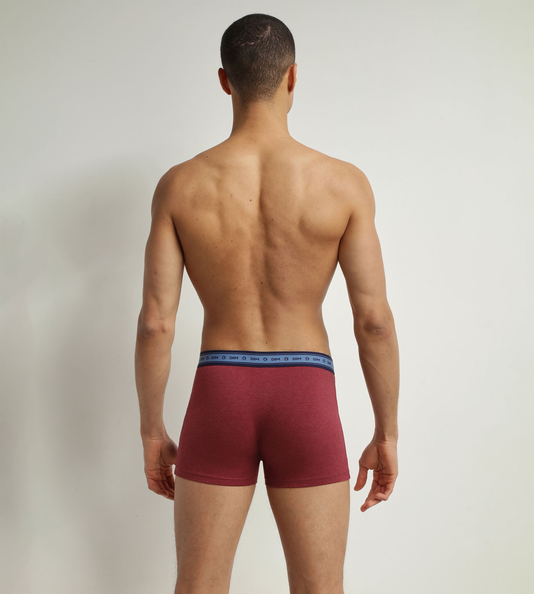 DIM Pack de 3 bóxers de hombre de algodón orgánico Azul y Rojo Dim Good