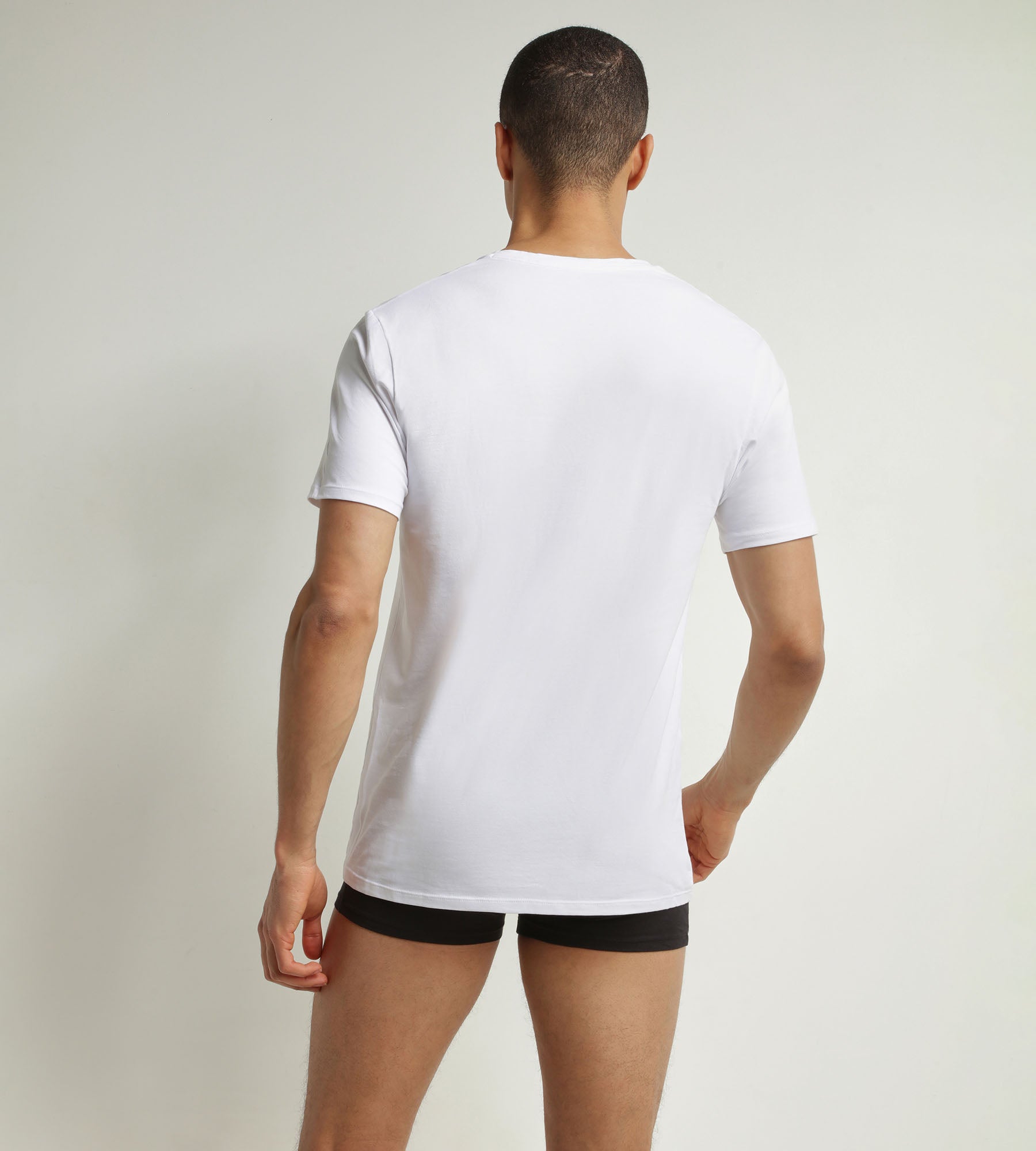 DIM Pack de 2 camisetas de hombre de manga corta de algodón orgánico Blanco y Gris Dim Good