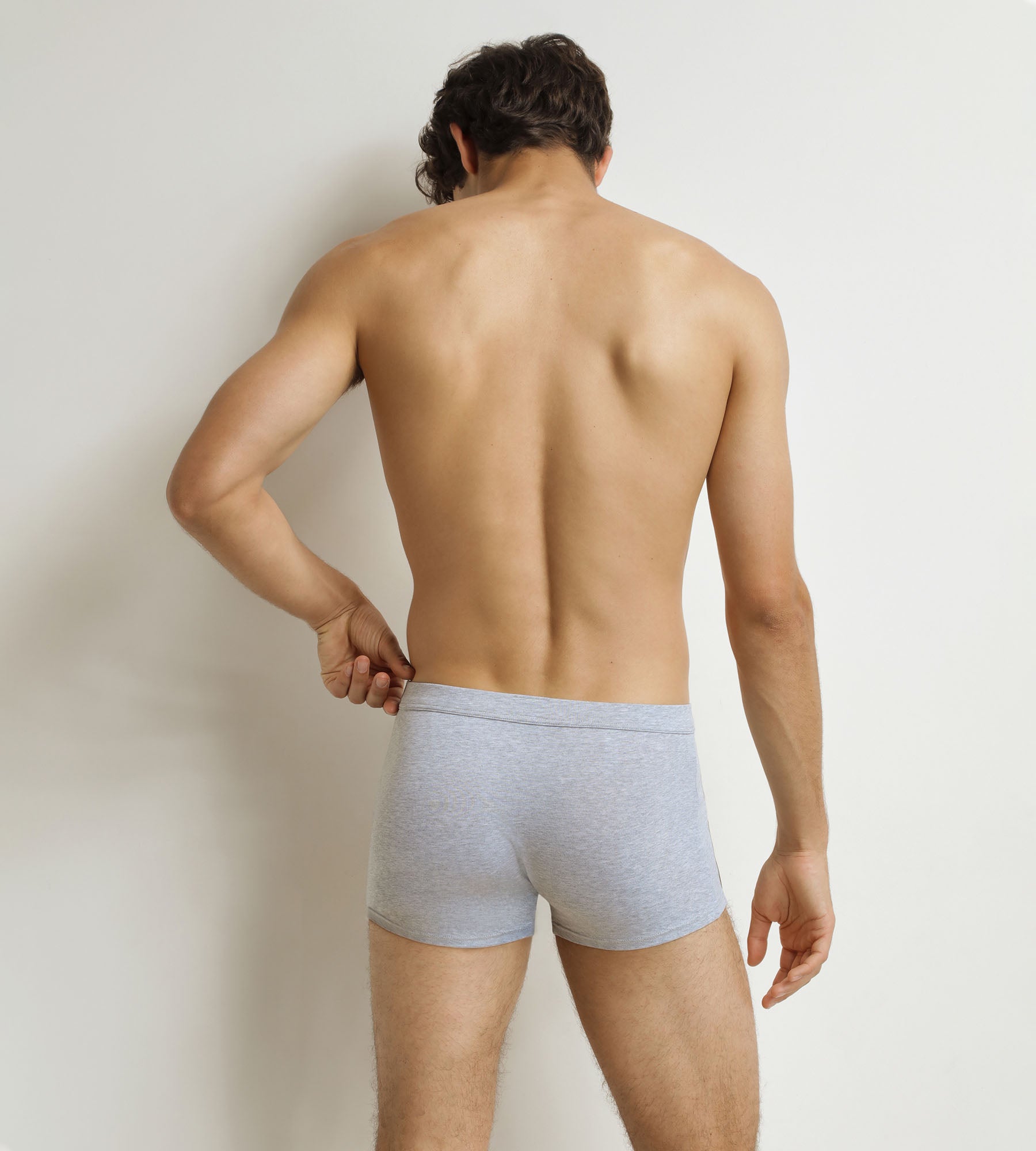 DIM Calzoncillos bóxer Classic Cotton gris ceniza para hombre