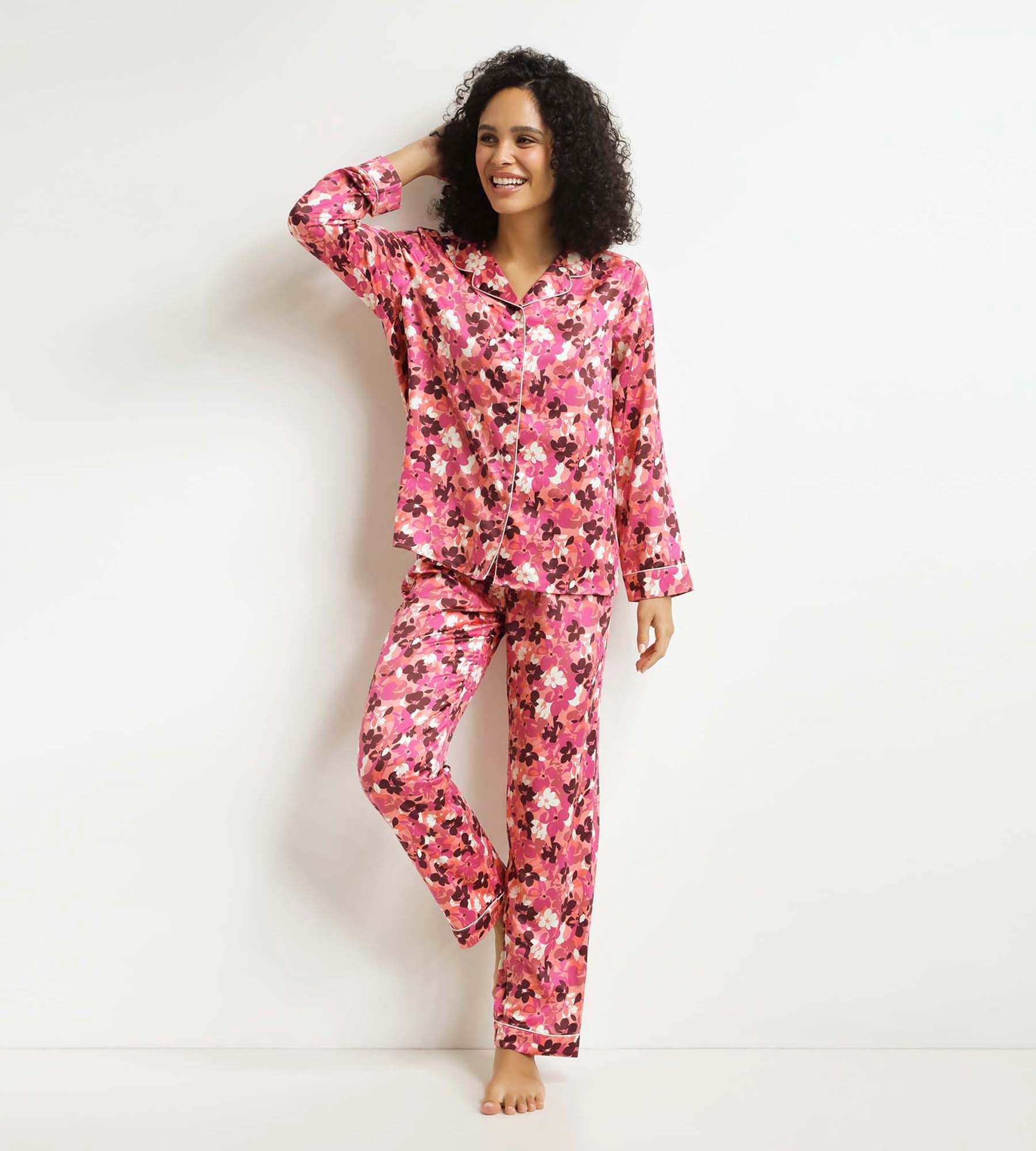 DIM Conjunto de pijama de mujer Fig con flores Don't Disturb