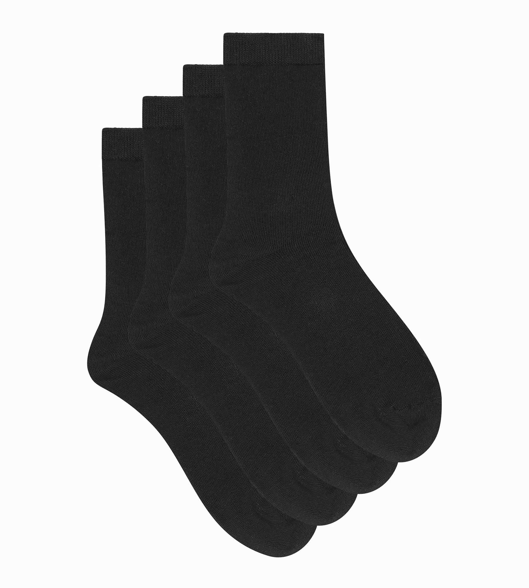 DIM Pack de 2 pares de calcetines Thermo Fleece negros de mujer