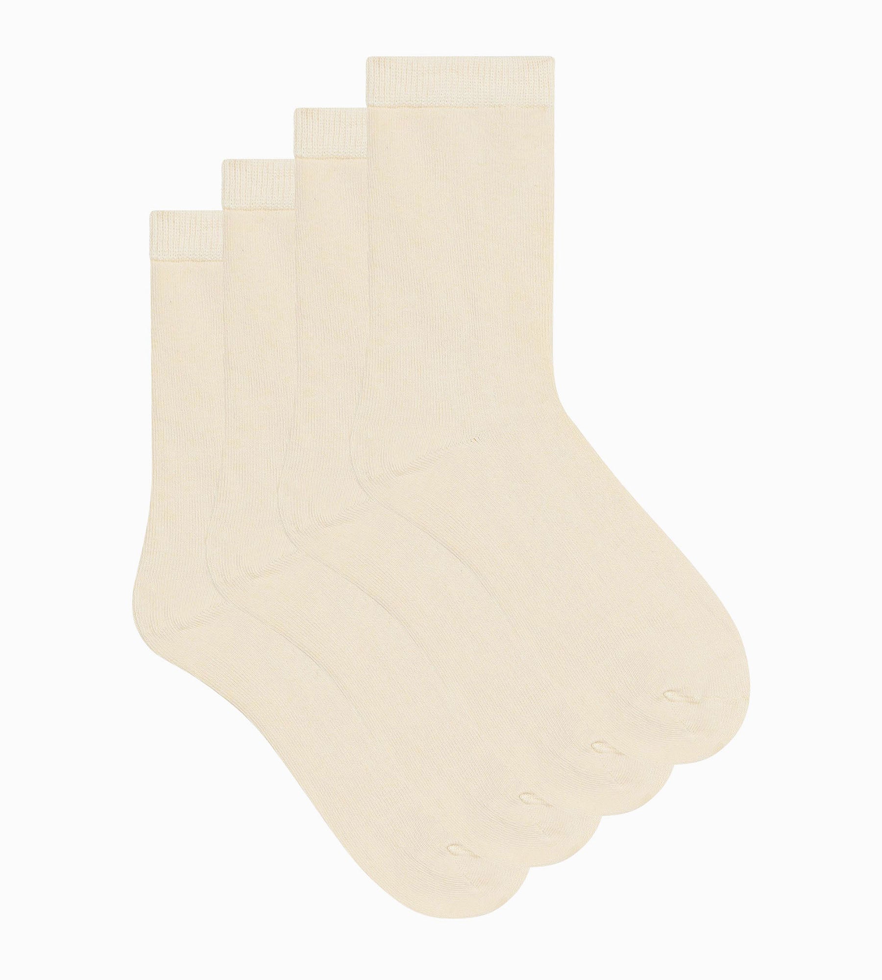 DIM Pack de 2 pares de calcetines de mujer Cream Thermo Fleece