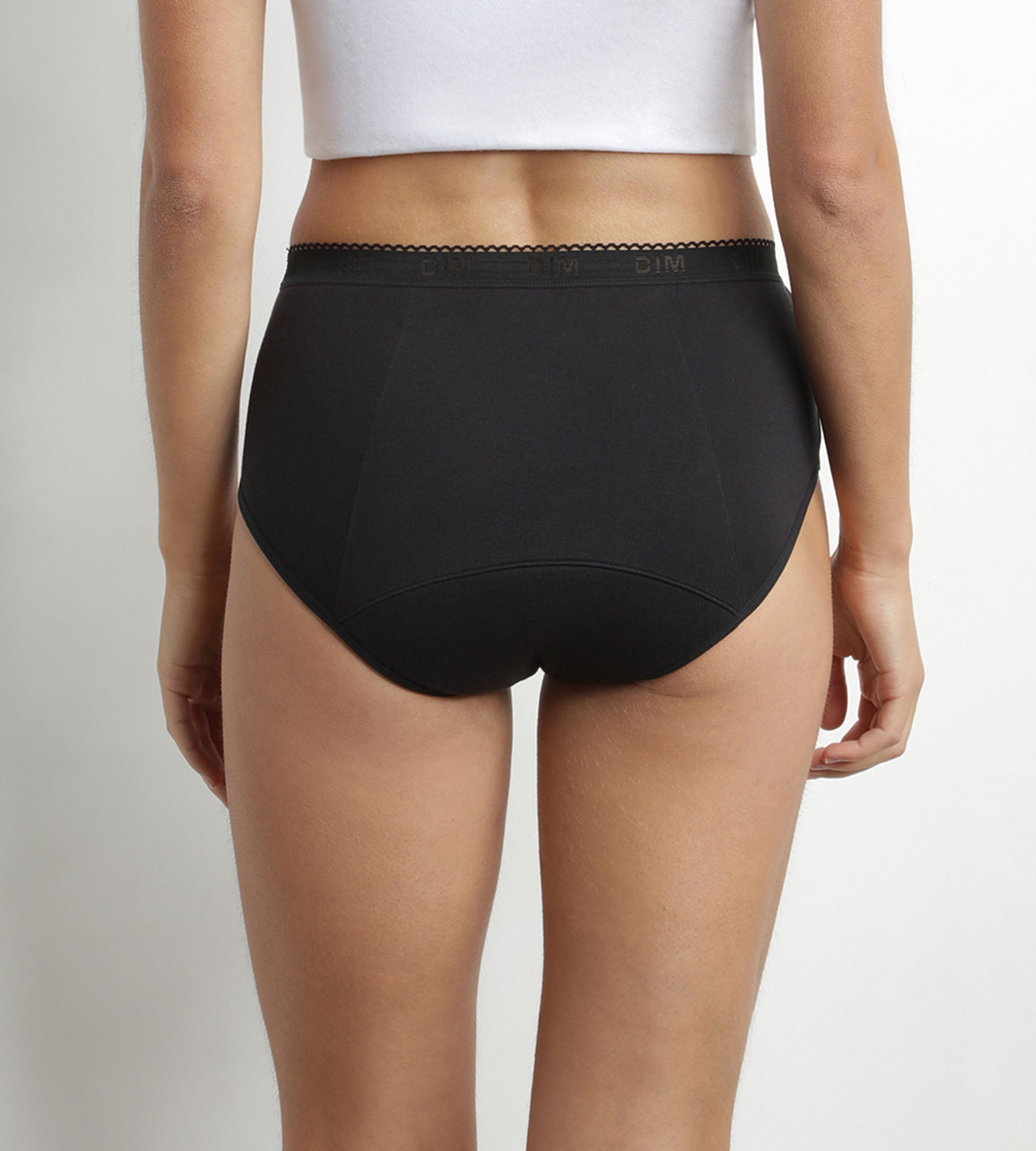 DIM Calzoncillos menstruales lavables algodón orgánico Negro Flujo muy abundante Dim Protect