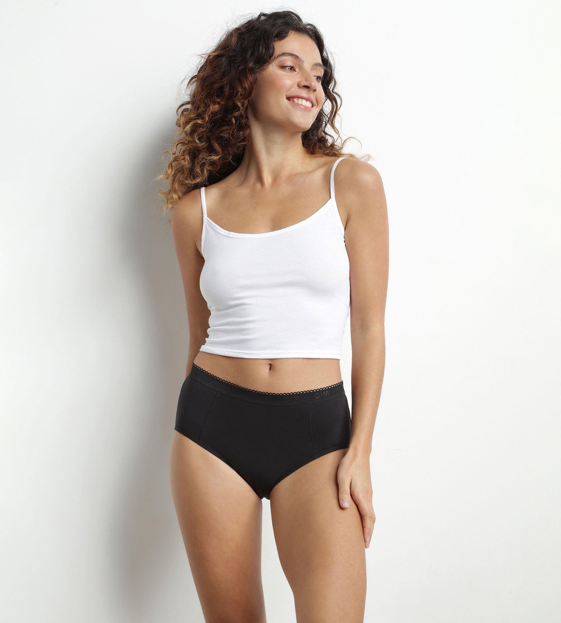 DIM Calzoncillos menstruales lavables algodón orgánico Negro Flujo muy abundante Dim Protect