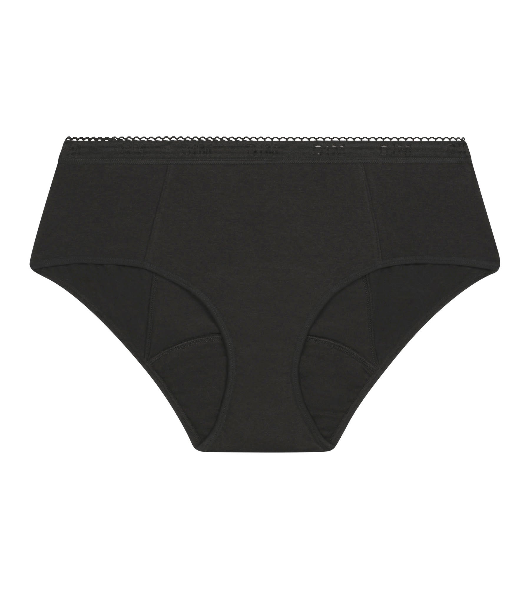 DIM Calzoncillos menstruales lavables algodón orgánico Negro Flujo muy abundante Dim Protect