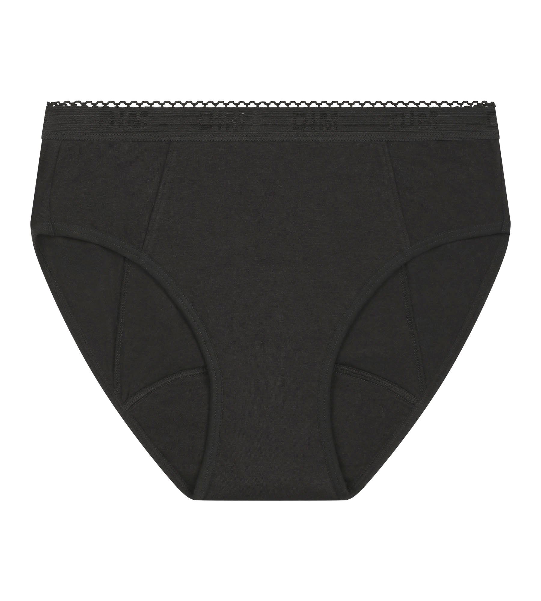 DIM Braguitas para la regla de algodón orgánico Negro Flujo medio Dim My Protect