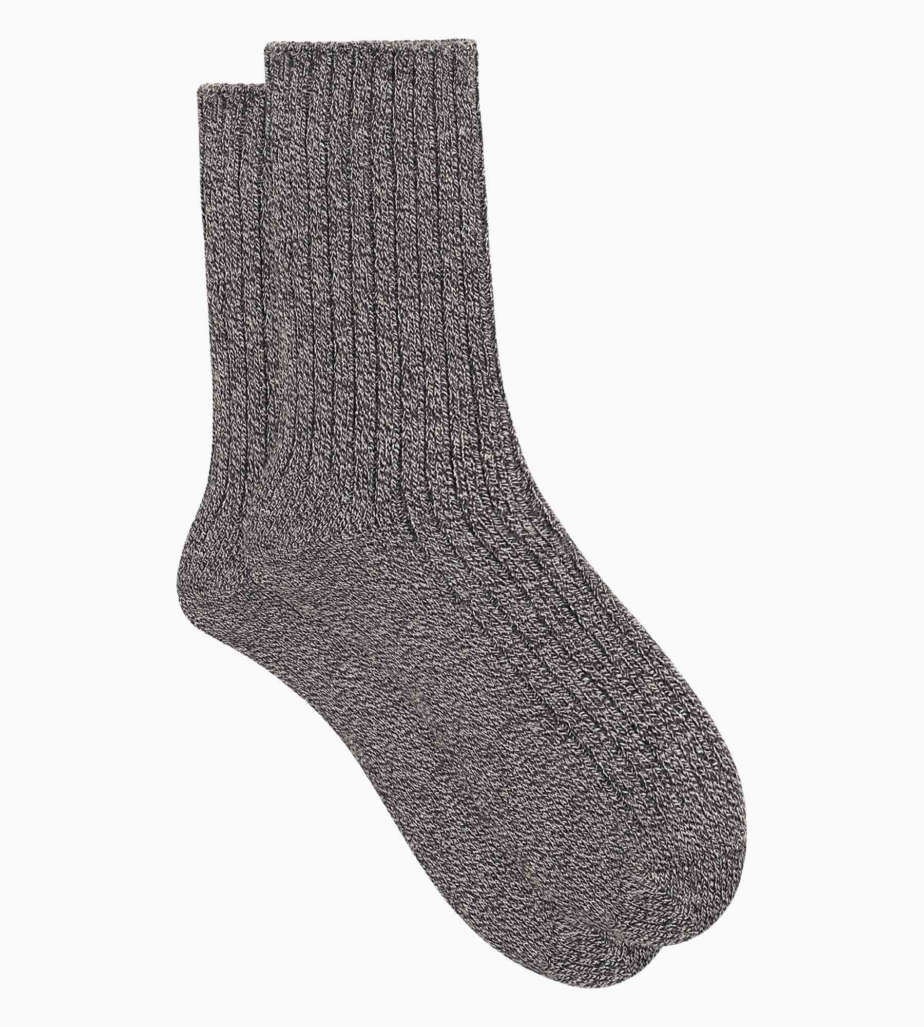DIM Calcetines de mujer de canalé gris jaspeado Dim Bambú