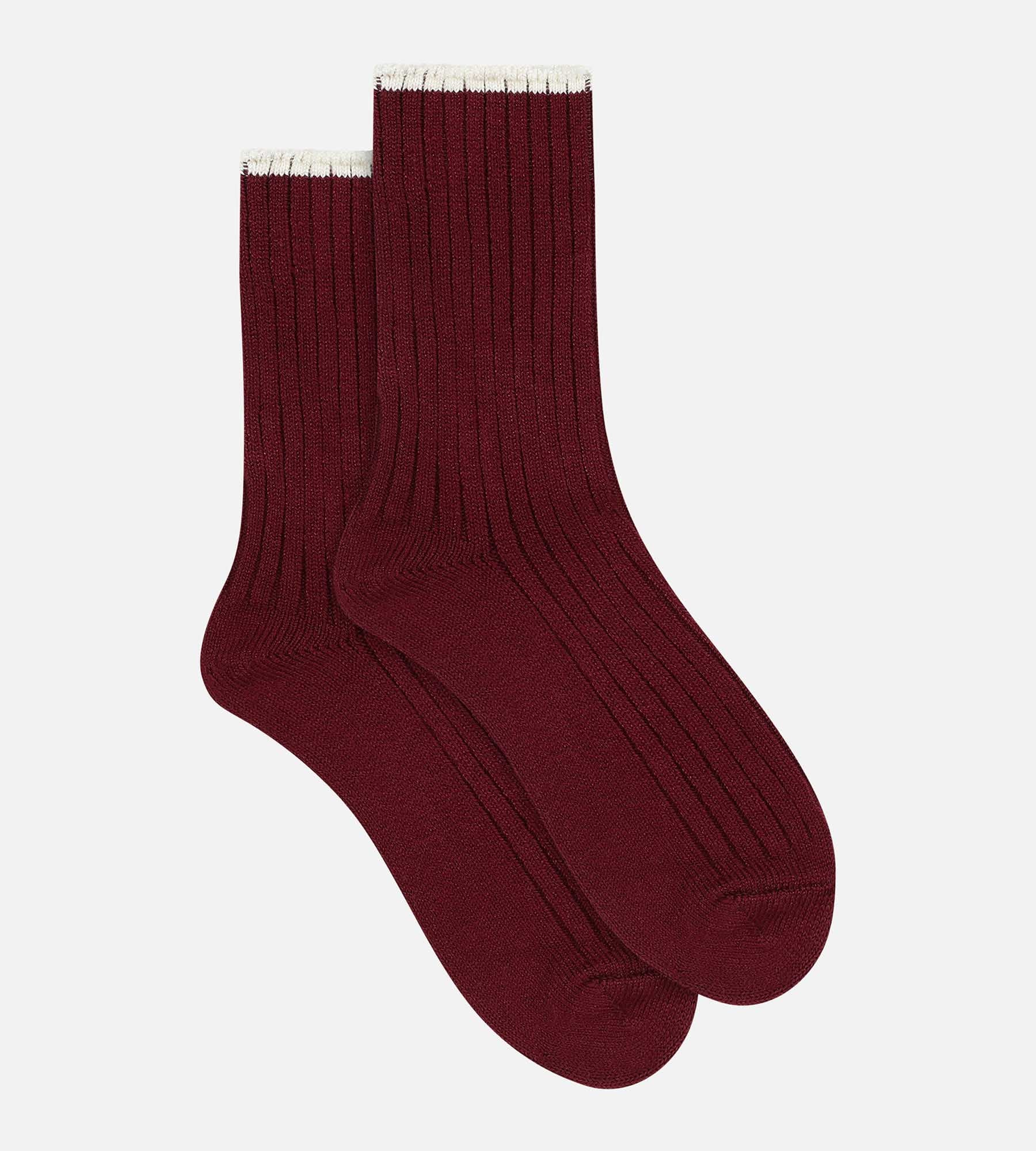DIM Calcetines de bambú acanalados Fig para mujer