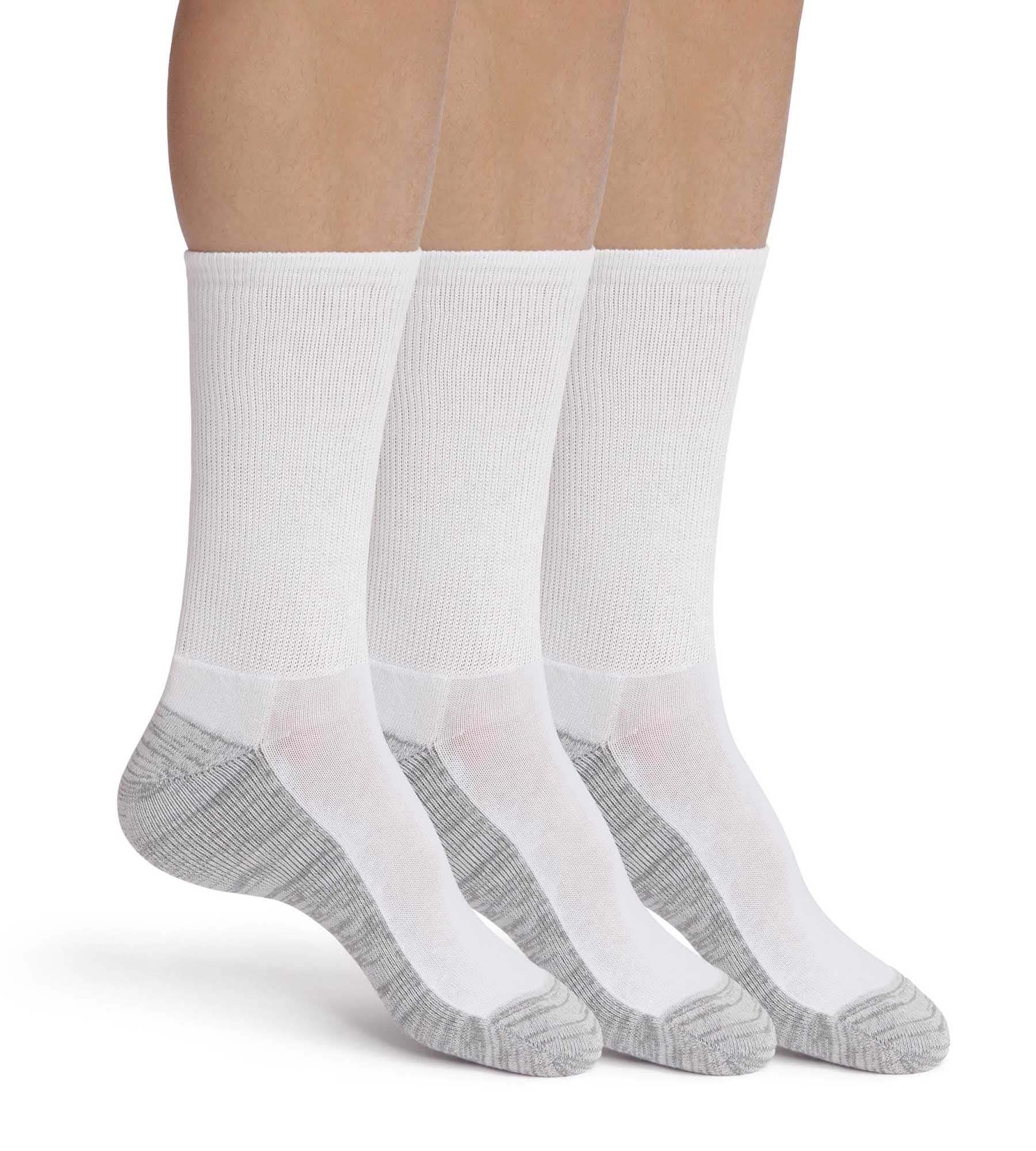 DIM Pack de 3 pares de calcetines de hombre de algodón blanco y gris EcoDim Sport