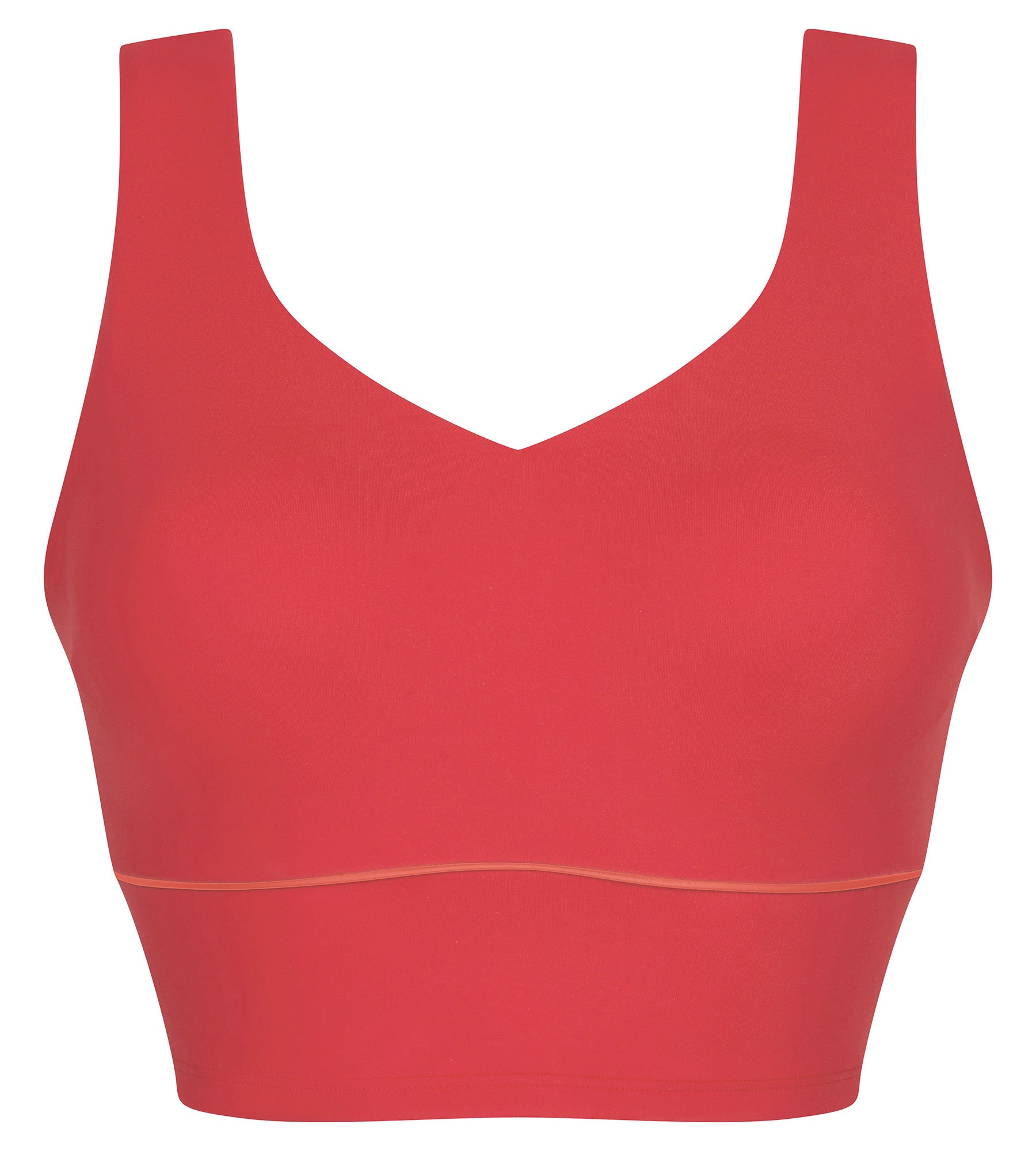 DIM Sujetador largo de microfibra escultural rojo Dim Move