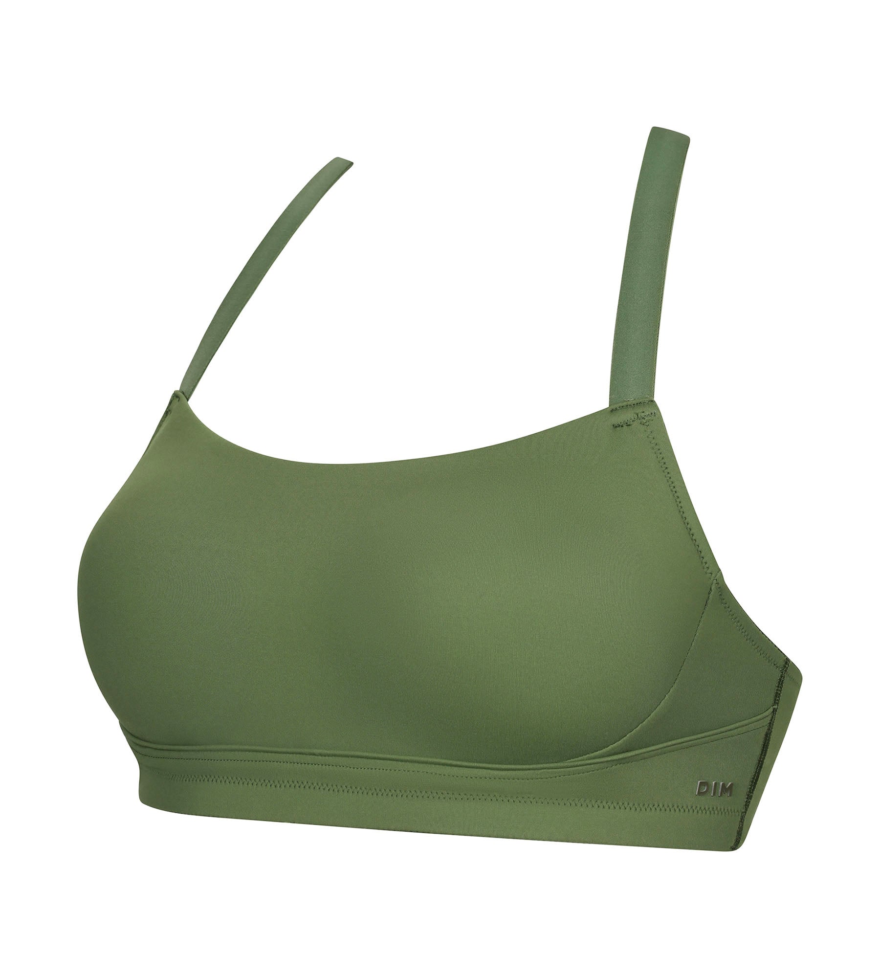 DIM Sujetador deportivo de microfibra moldeadora verde Dim Move