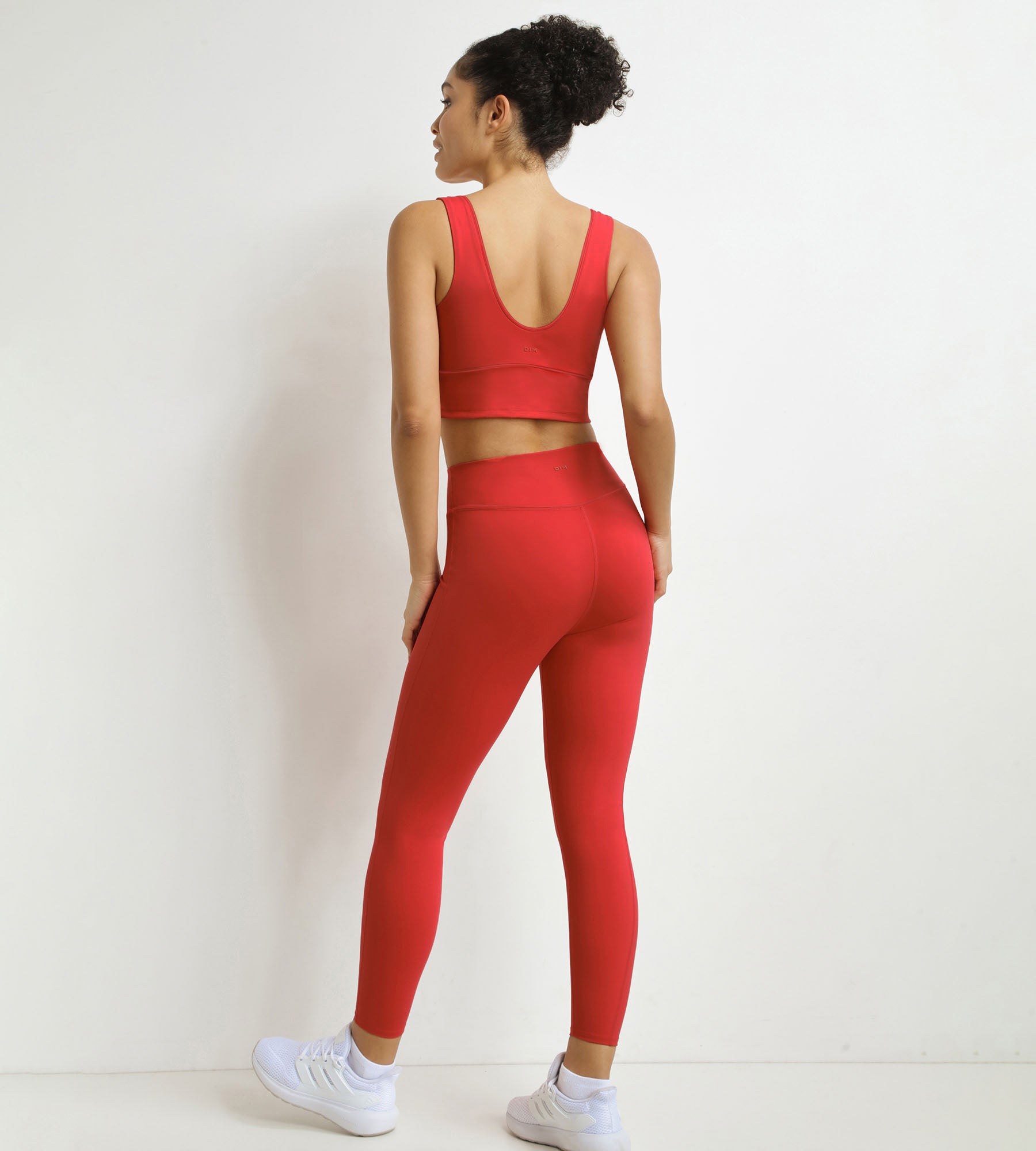 DIM Leggings deportivos de mujer en microfibra modeladora Dim Move Rojo