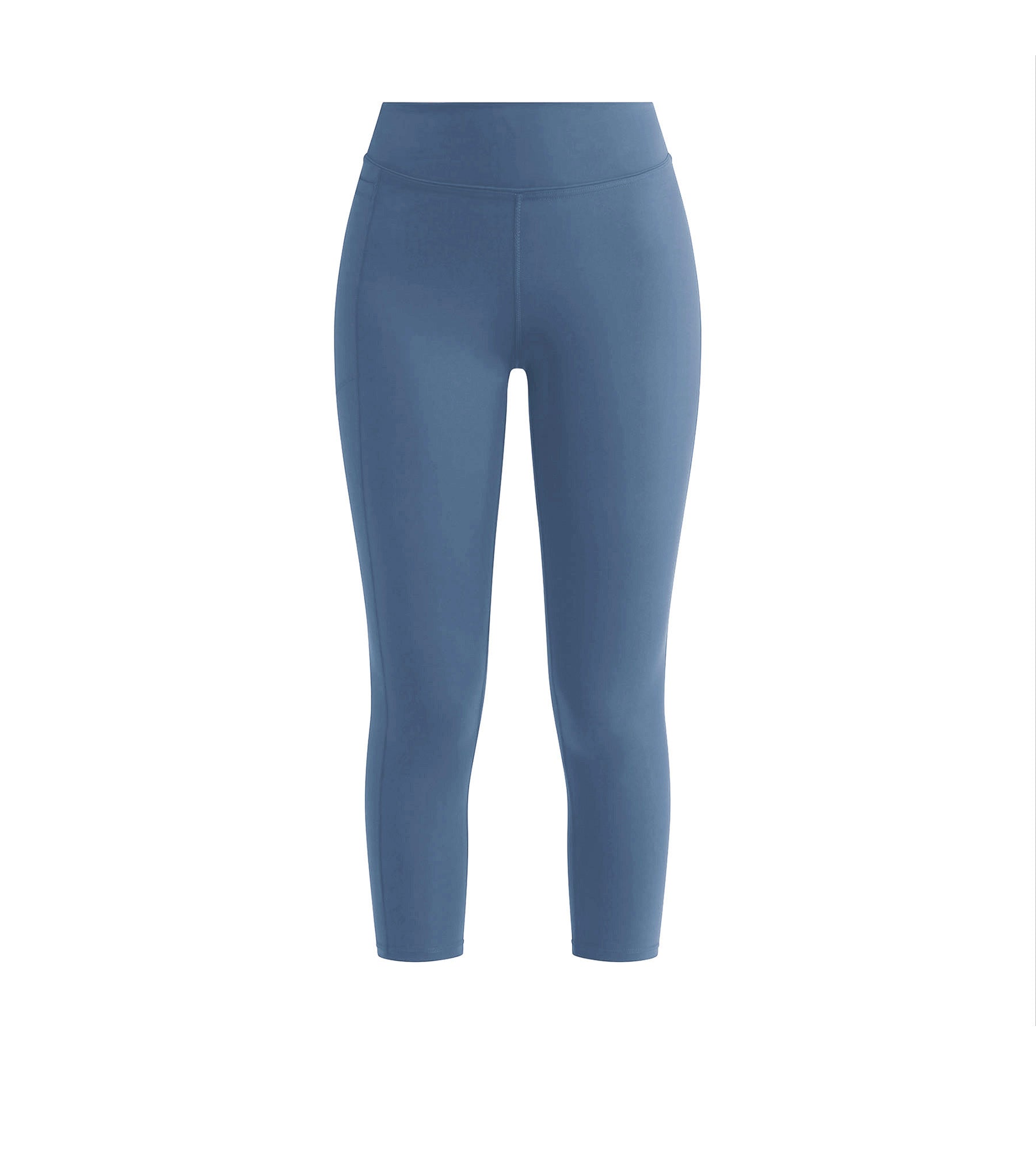 DIM Leggings deportivos cortos de microfibra para mujer Azul Jean Dim Move