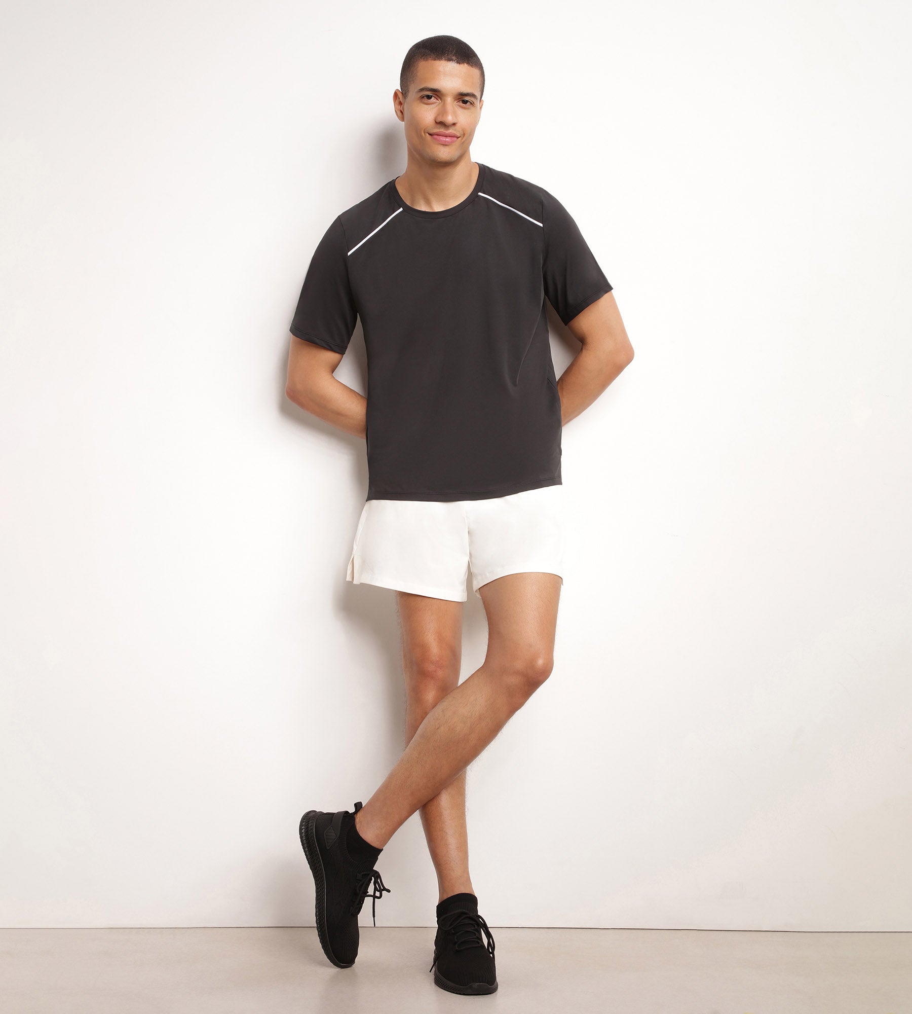 DIM Camiseta deportiva de hombre en tejido vaporoso negro Dim Move
