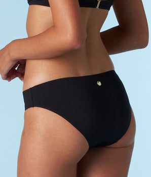 Braga de bikini midi Essential Micro en microfibra negra