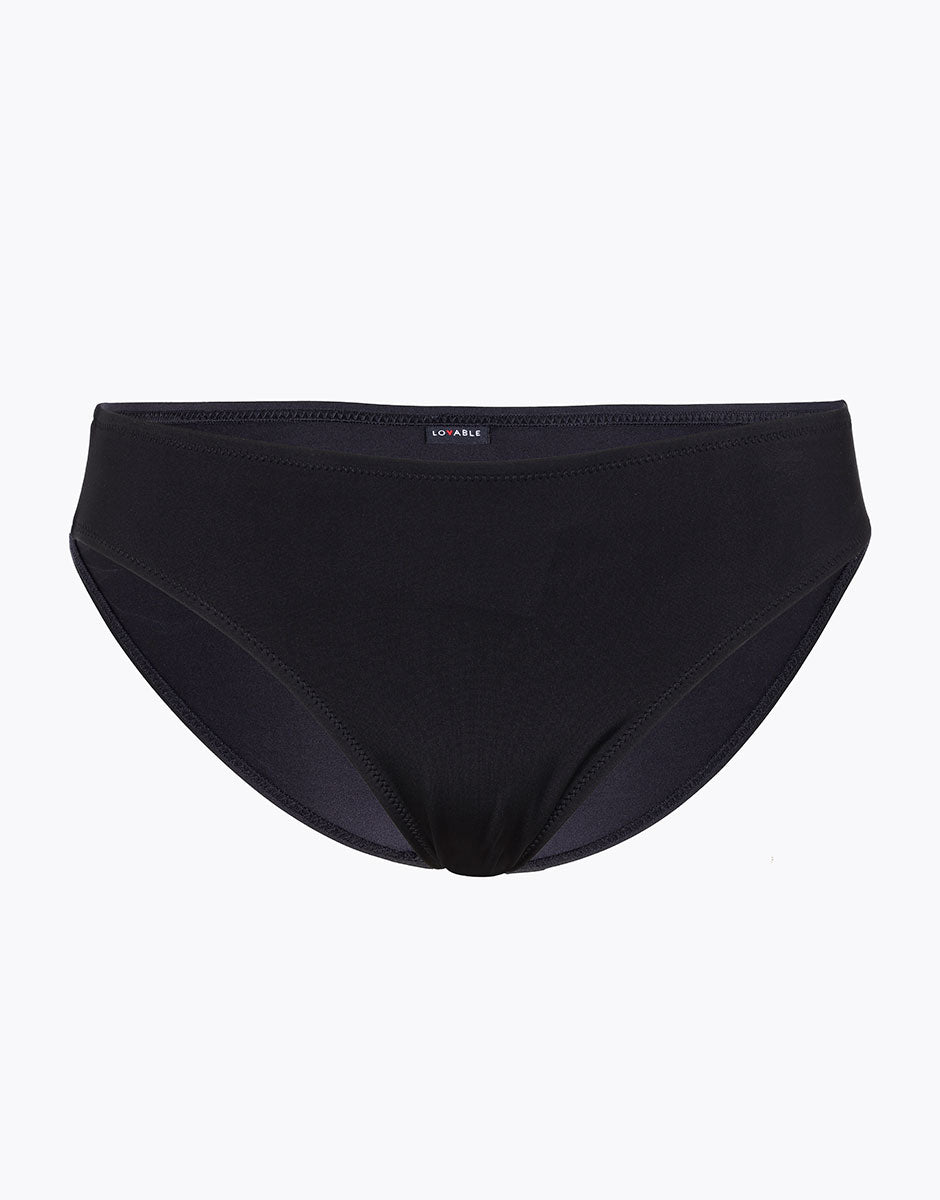 DIM Braga de bikini midi Essential Micro en microfibra negra