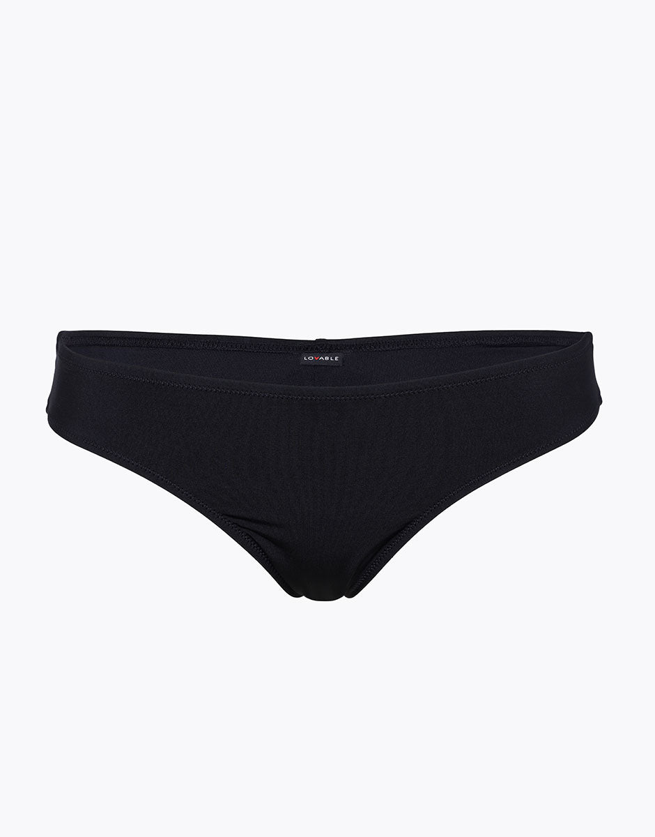 DIM Braga de bikini brasileña Essential Micro en microfibra negra