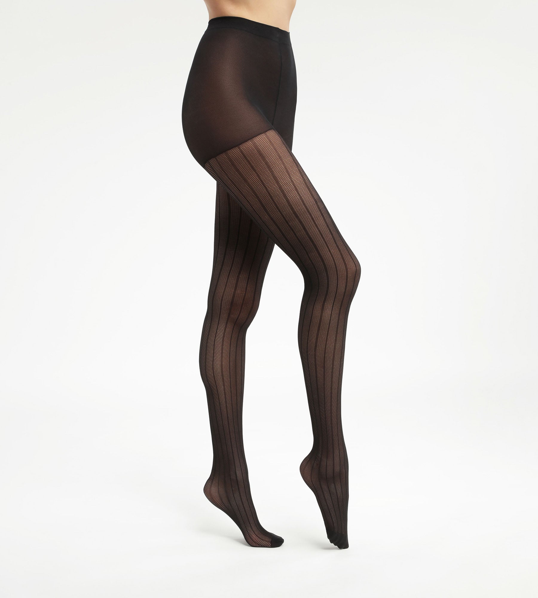 DIM Panti transparente de mujer con estampado lineal negro Dim Style