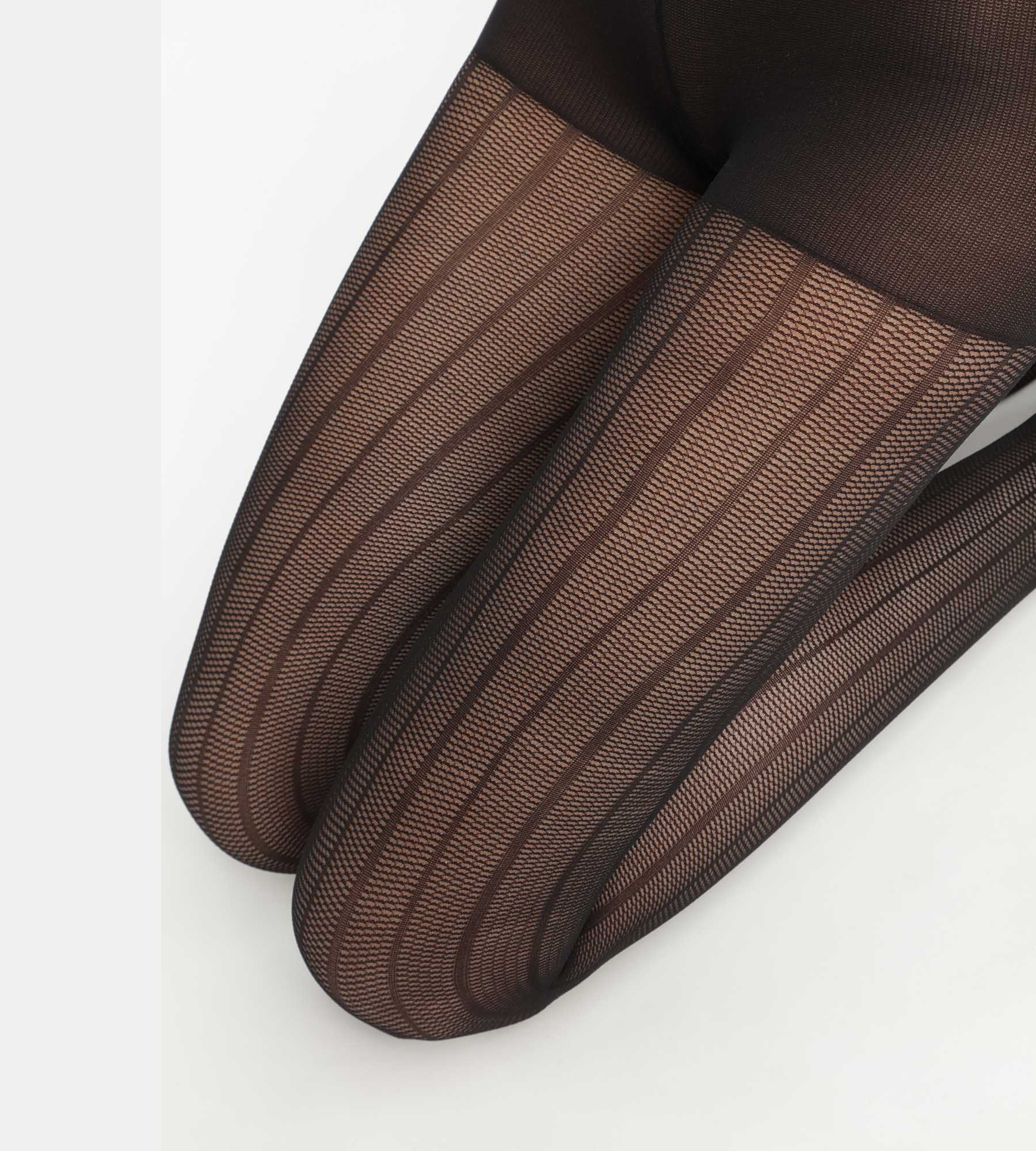 DIM Panti transparente de mujer con estampado lineal negro Dim Style