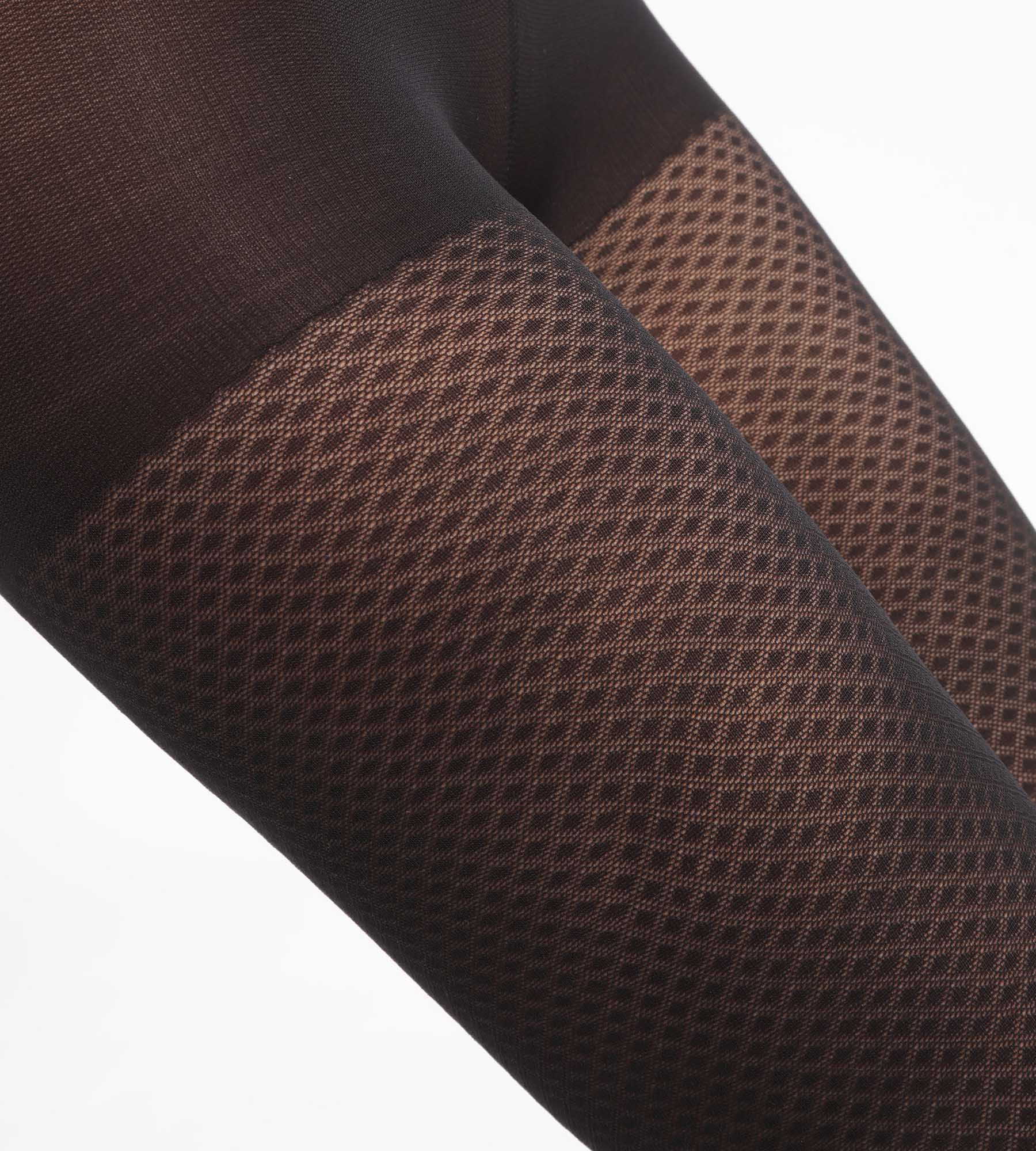 DIM Panti transparente de mujer con estampado de rombos negro Dim Style