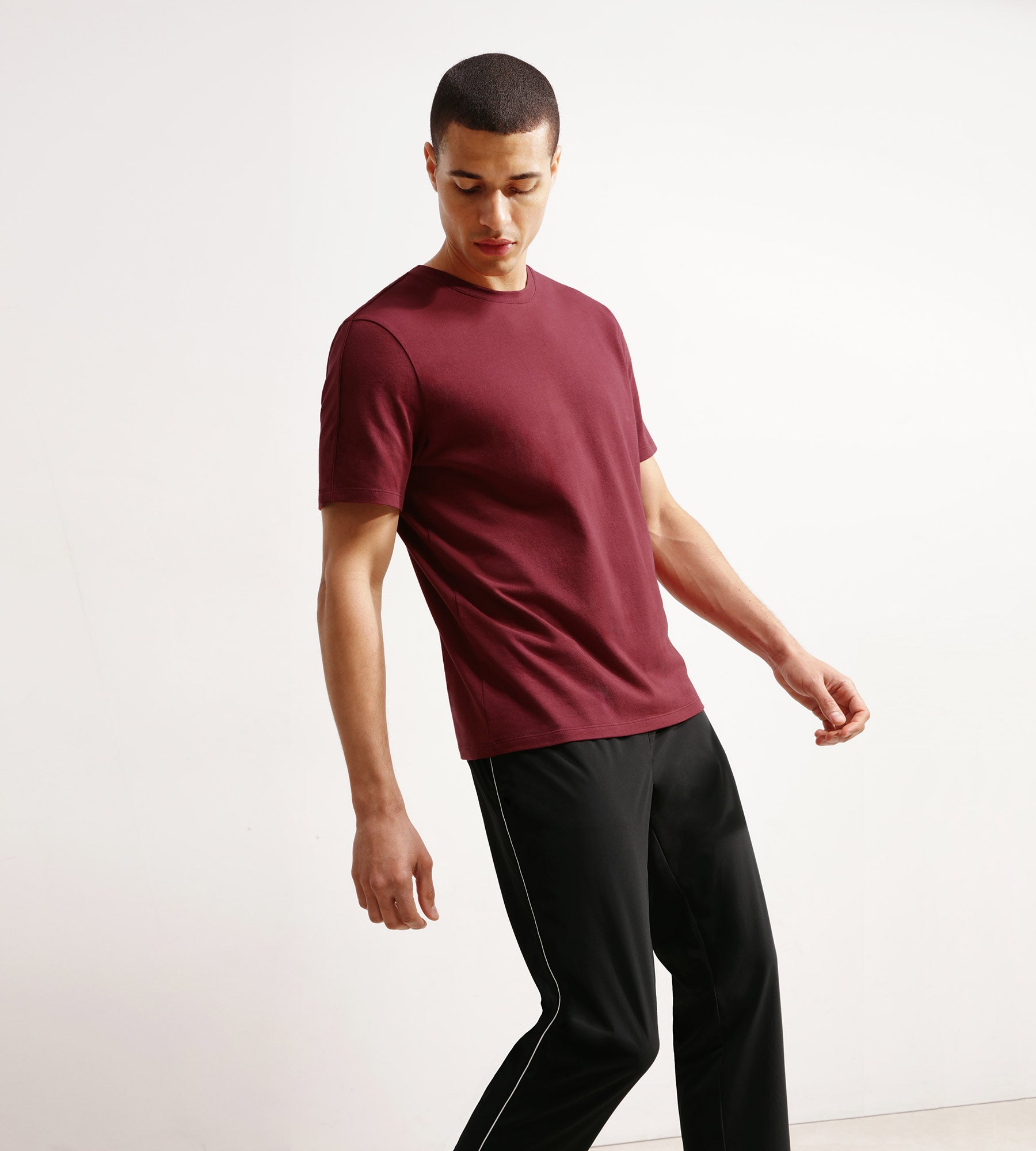 DIM Camiseta deportiva termorreguladora para hombre burdeos Dim Move
