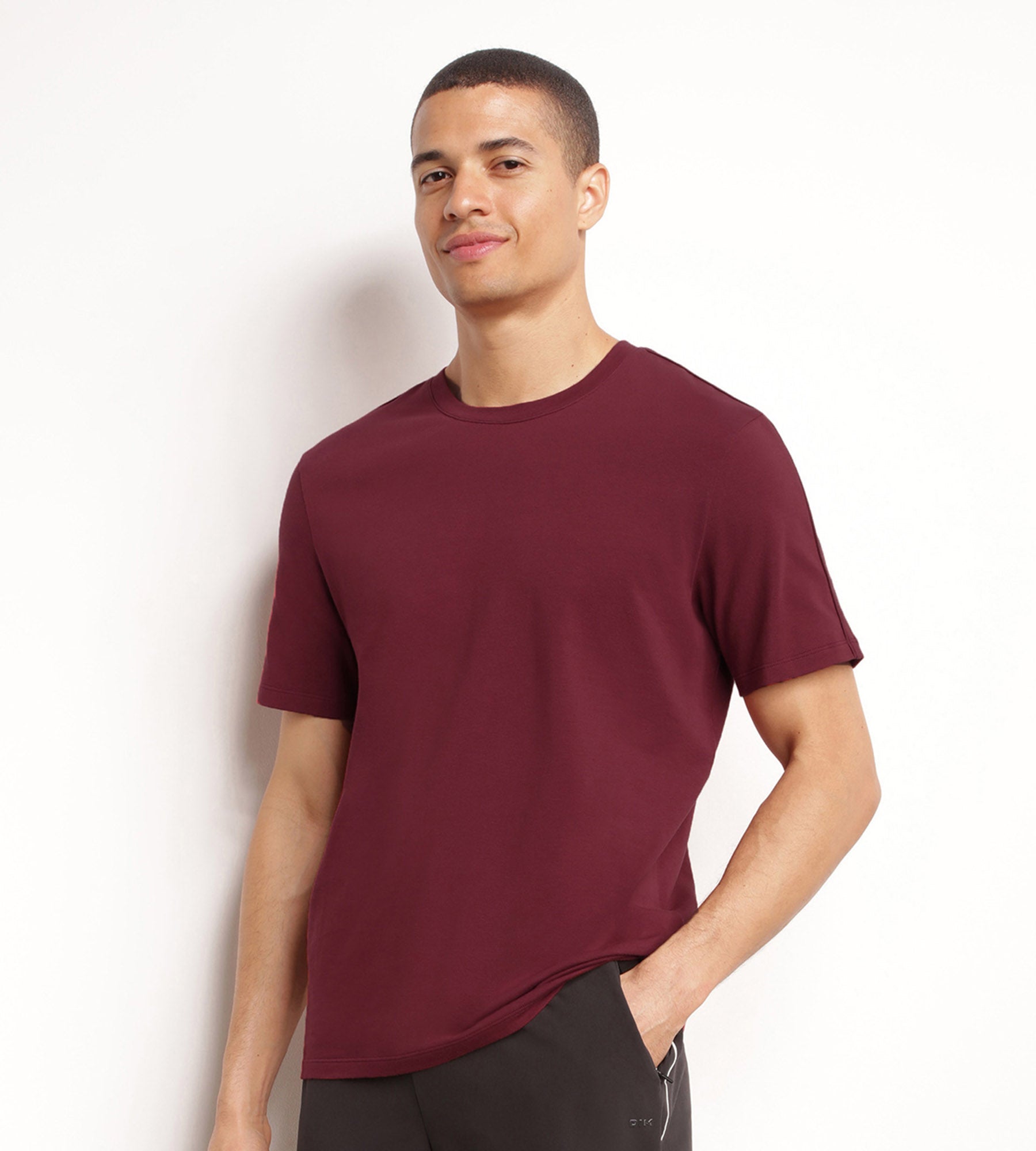 DIM Camiseta deportiva termorreguladora para hombre burdeos Dim Move