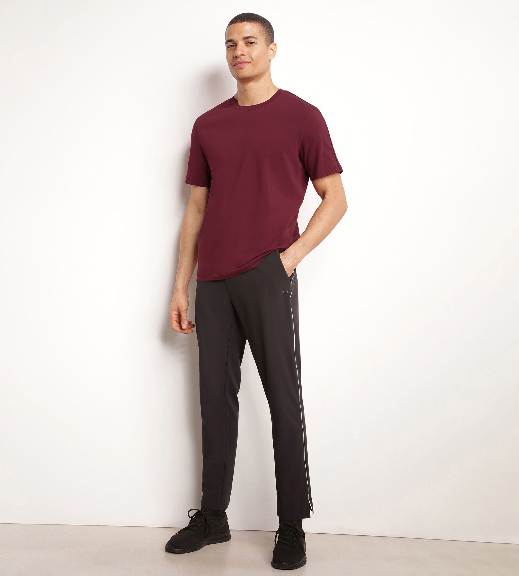 DIM Camiseta deportiva termorreguladora para hombre burdeos Dim Move