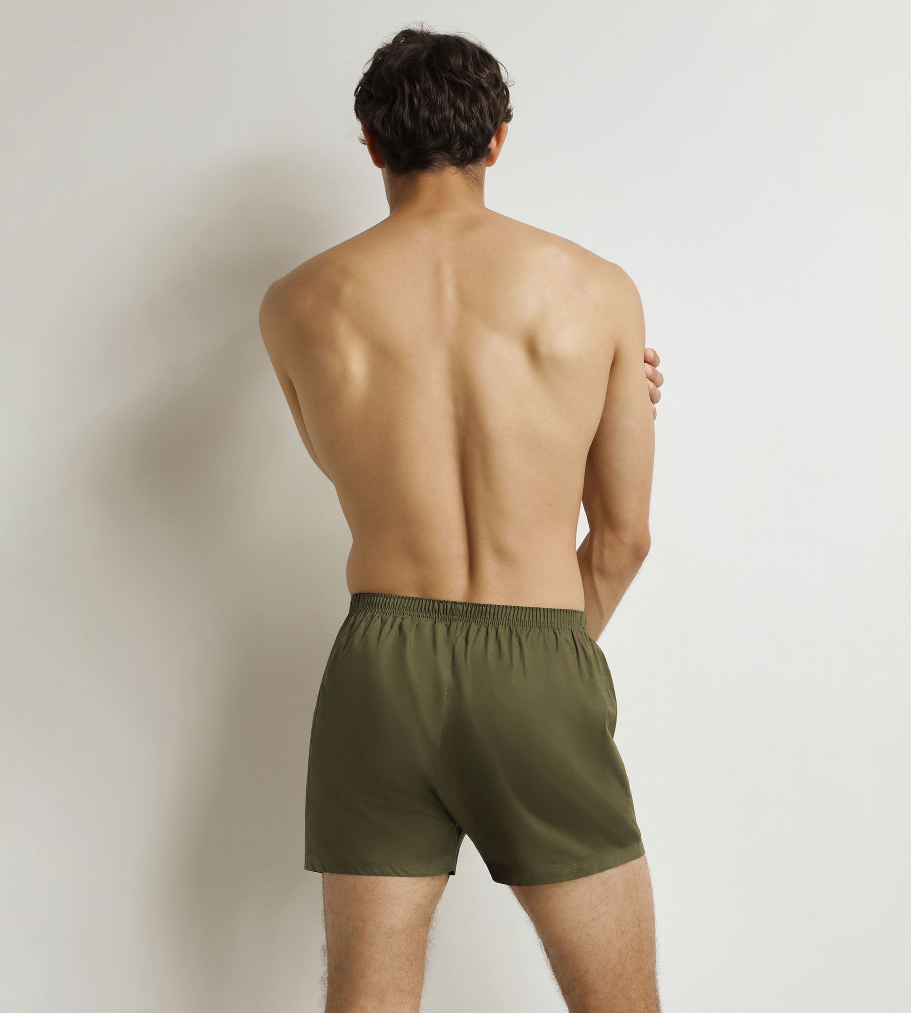 DIM Pantalón corto de tenis verde para hombre Algodón Stretch