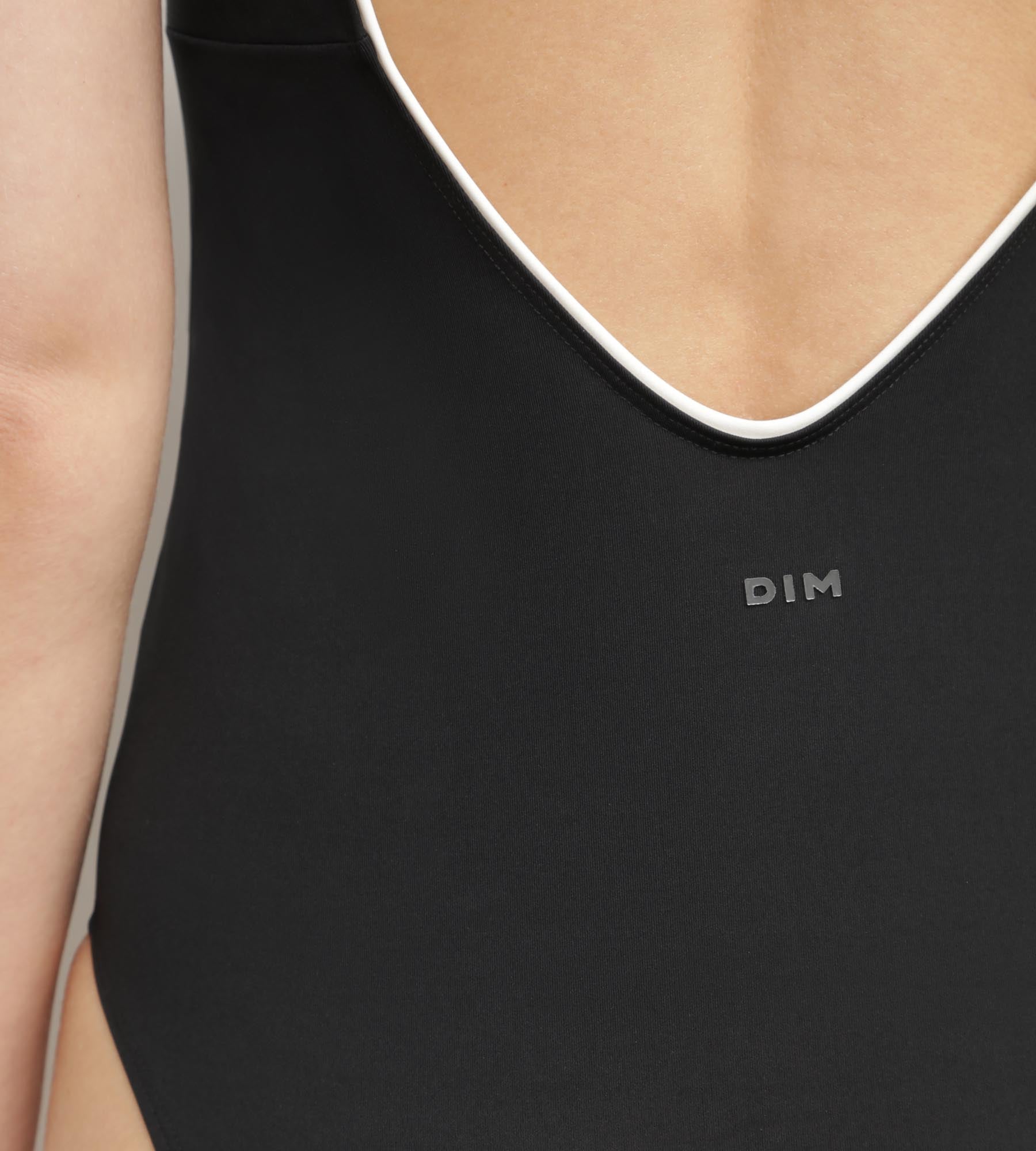 DIM Traje de baño de una pieza de microfibra negro Dim Move