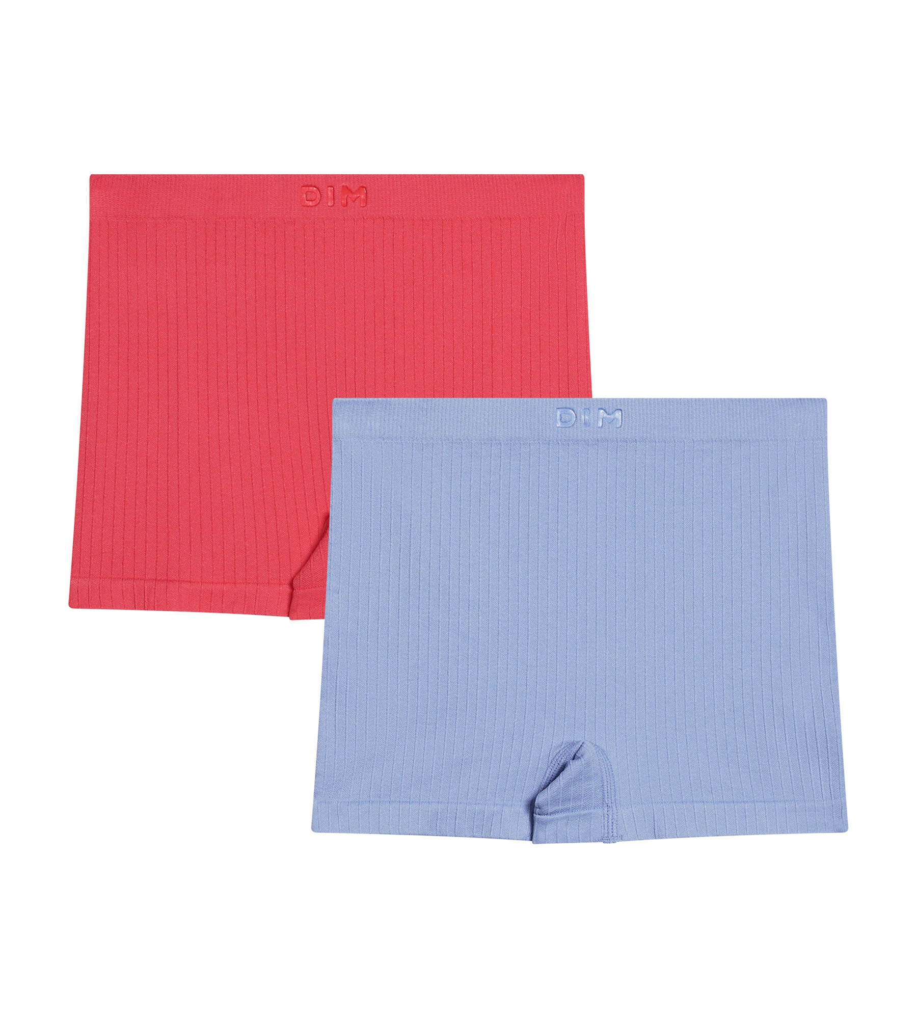 DIM Pack de 2 calzoncillos de microfibra sin costuras Chardon Azul y Rosa Dim para niña