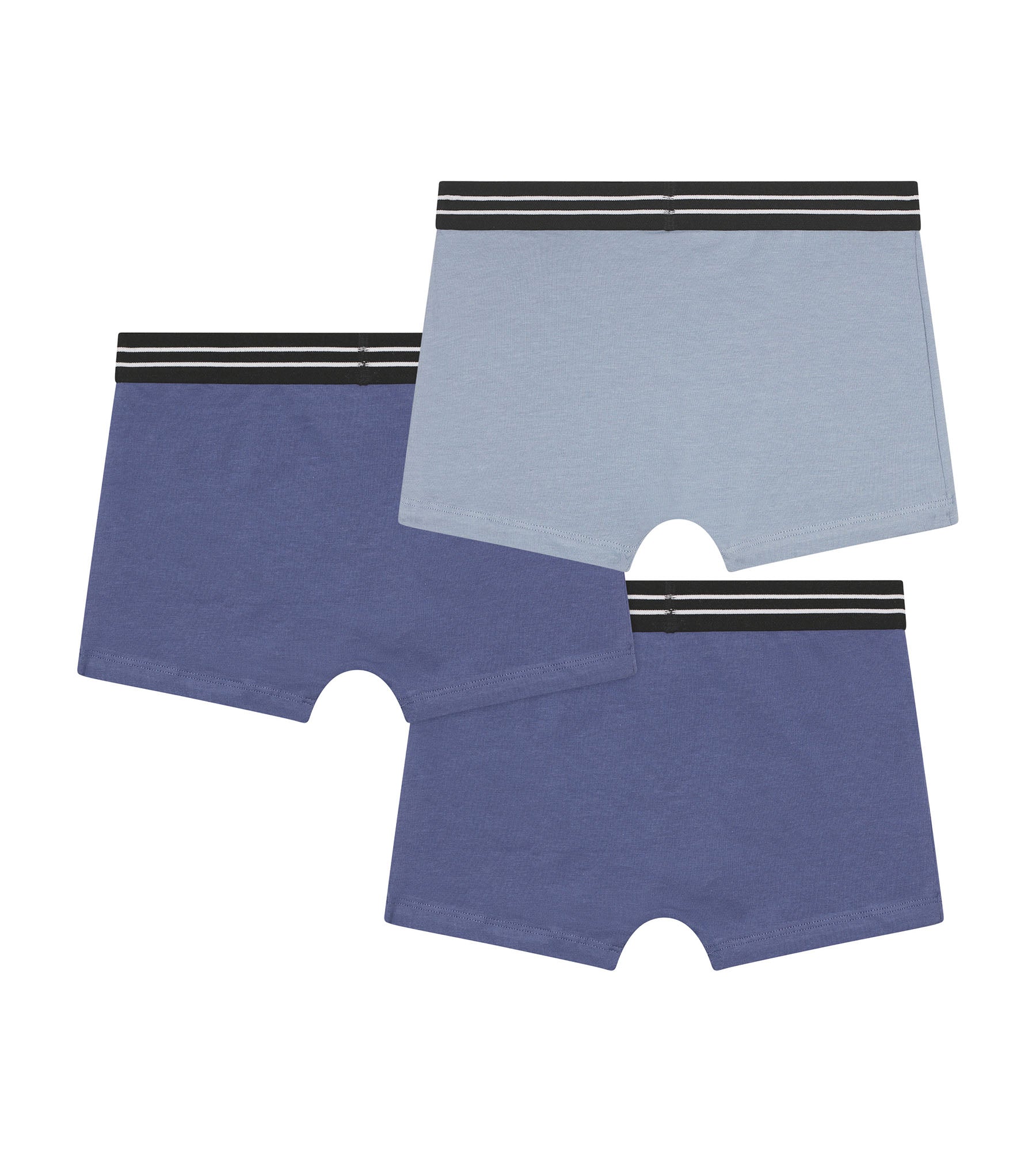 DIM Pack de 3 calzoncillos Ecodim Azul de algodón elástico para niño