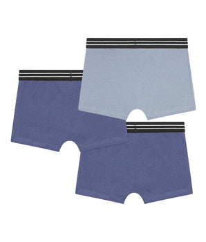 Pack de 3 calzoncillos Ecodim Azul de algodón elástico para niño