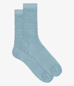 Calcetines de mujer de viscosa azul en relieve Dim Shirt Style