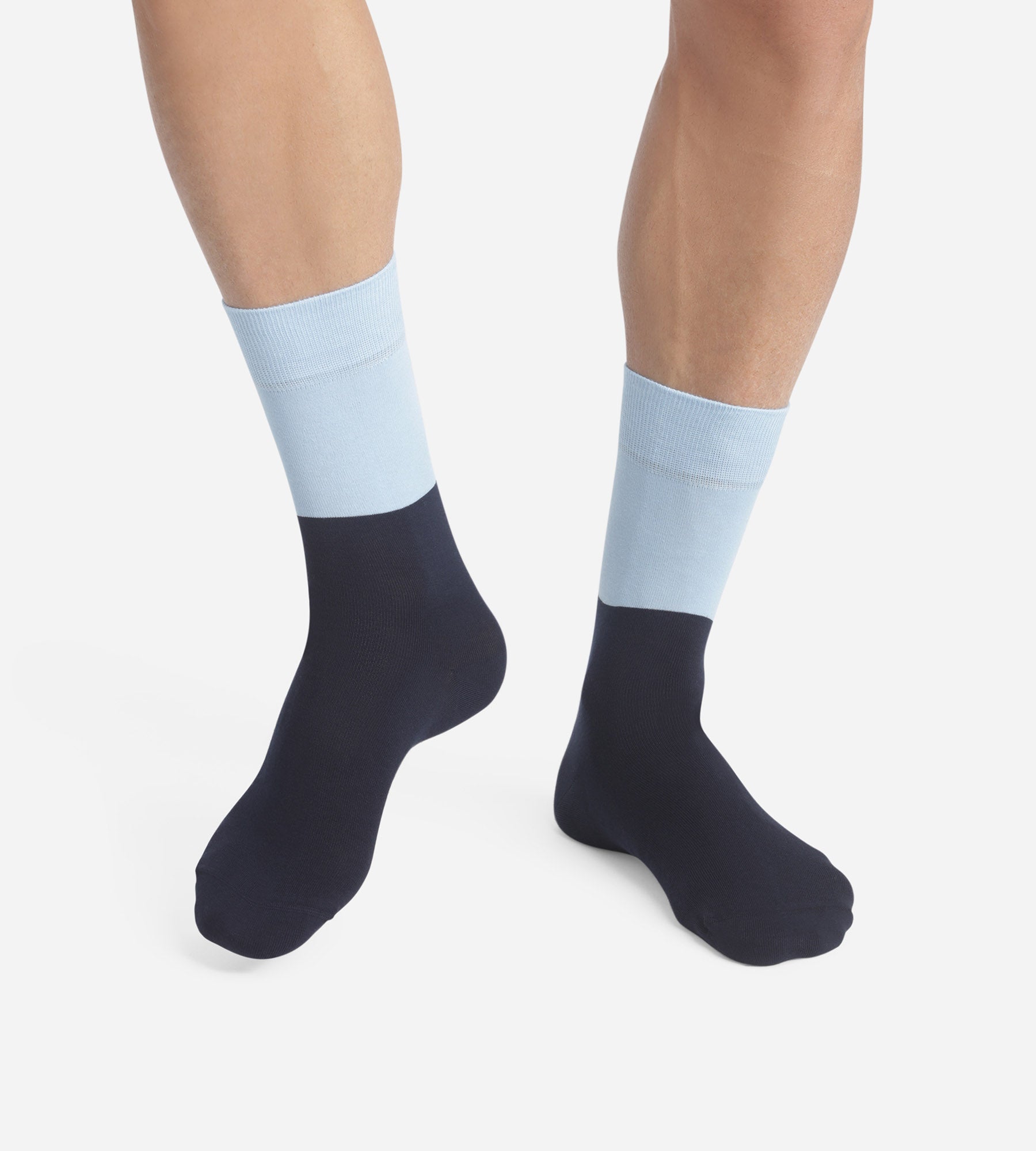 DIM Calcetines de algodón de colores para hombre Azul marino y azul Dim Fashion