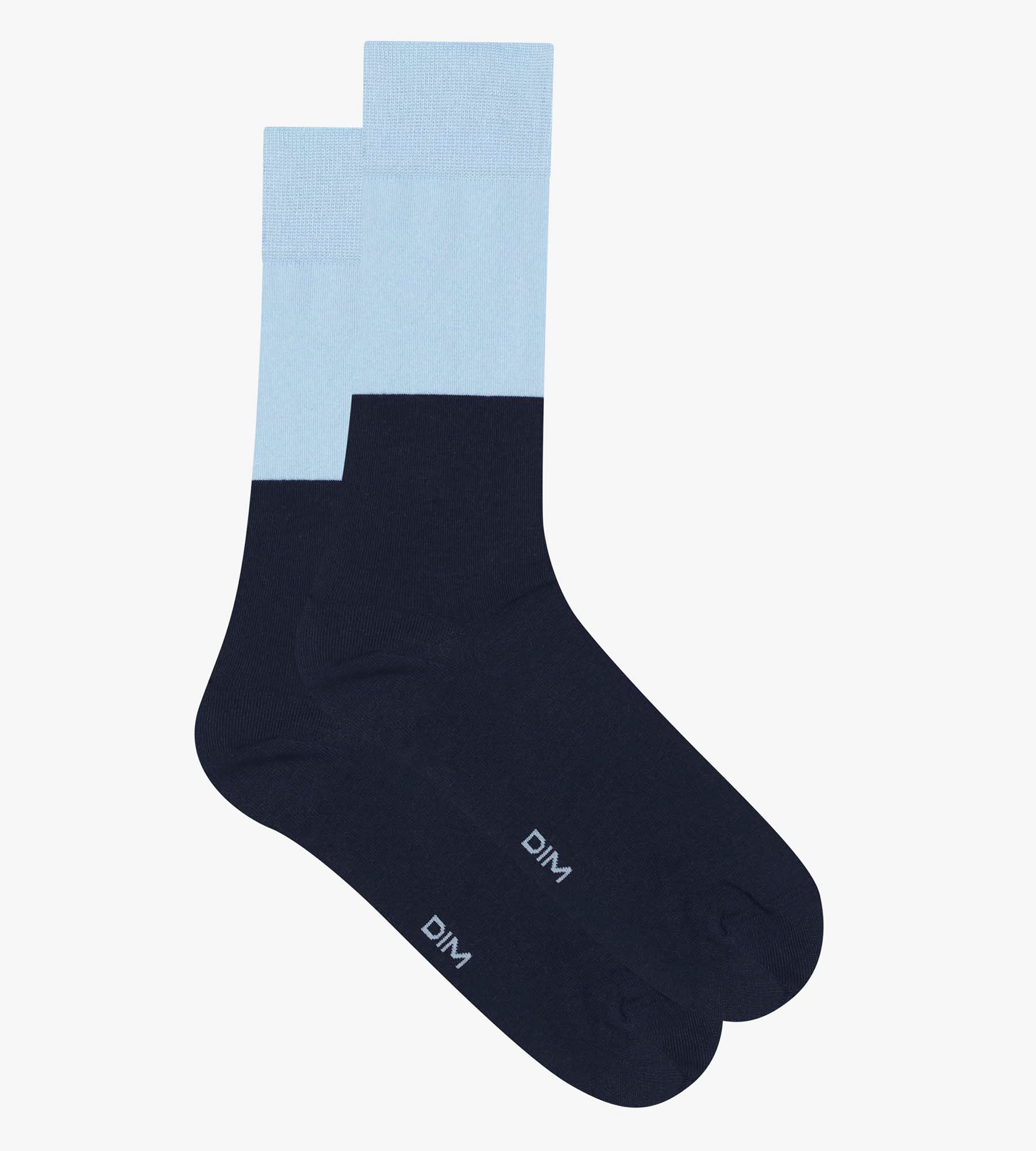 DIM Calcetines de algodón de colores para hombre Azul marino y azul Dim Fashion