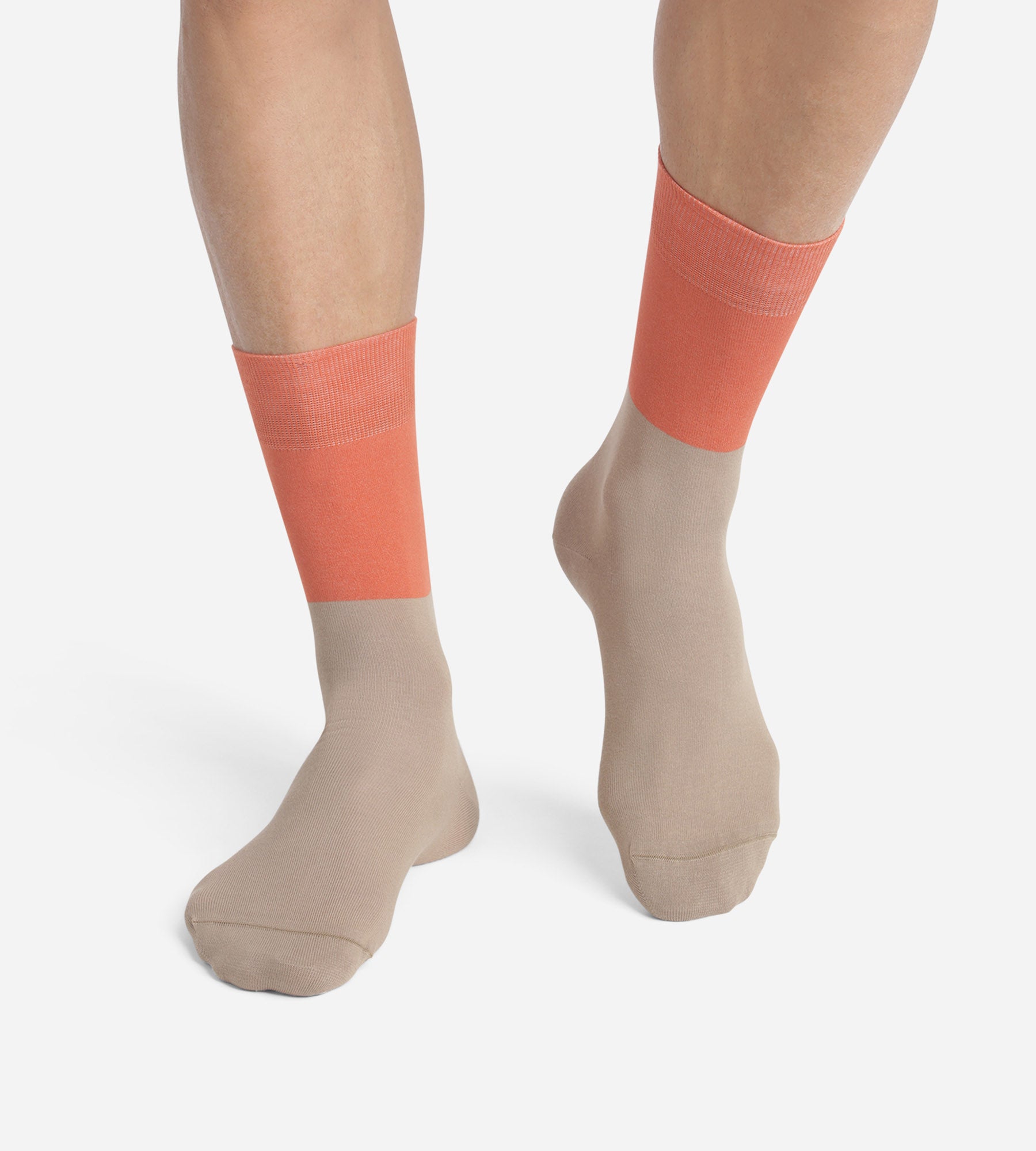 DIM Calcetines de hombre de algodón efecto colourblock Praliné Dim Mode