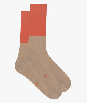 Calcetines de hombre de algodón efecto colourblock Praliné Dim Mode