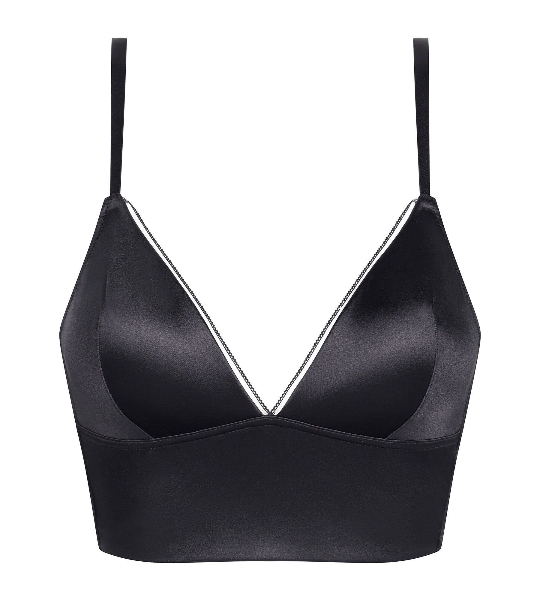 DIM Sujetador triángulo push-up de microfibra satinada gris Dim Chéri
