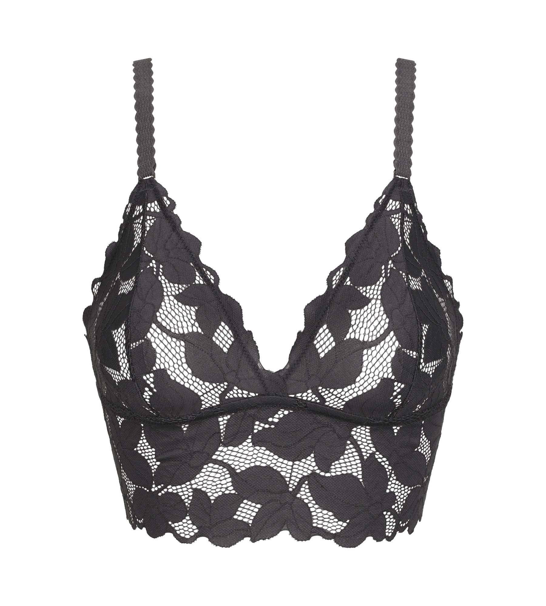 DIM Sujetador pañuelo de encaje floral gris Dim Lacy