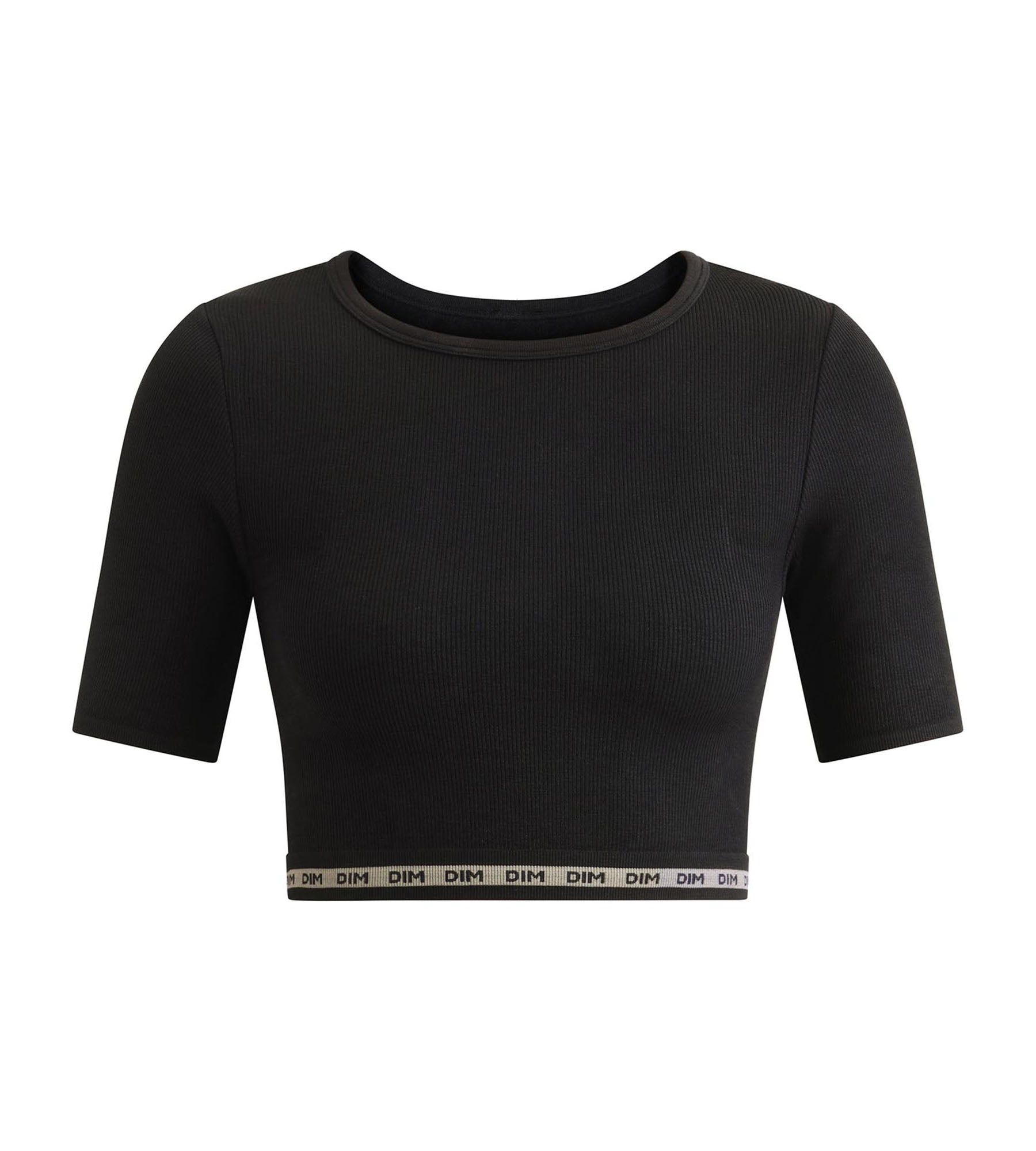 DIM Top de mujer de microfibra acanalada sin costuras Negro Dim Icons Seamless