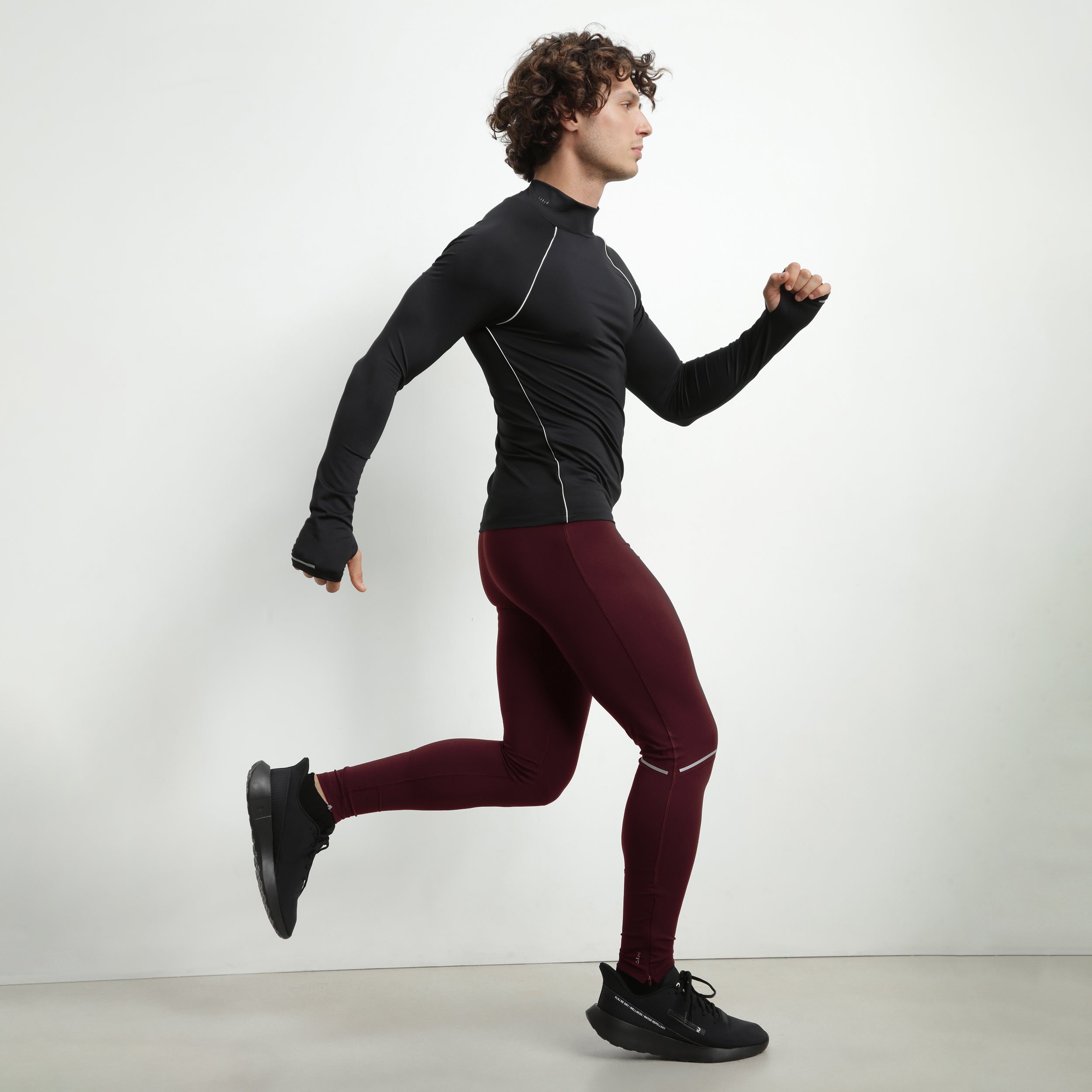 DIM Mallas deportivas ajustables para hombre en microfibra burdeos Dim Move
