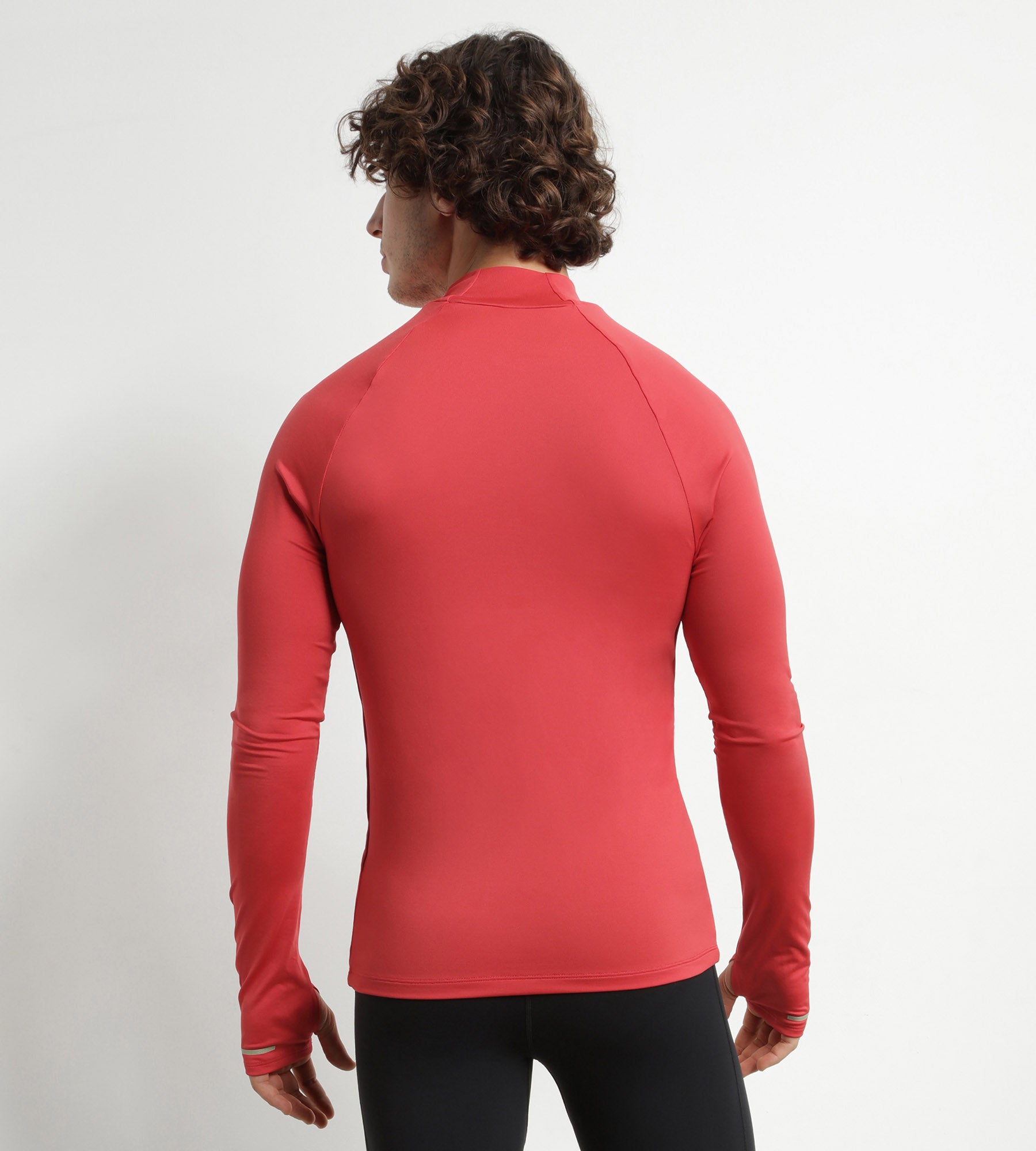 DIM Top deportivo de hombre con cuello alto en microfibra Dim Move Rojo
